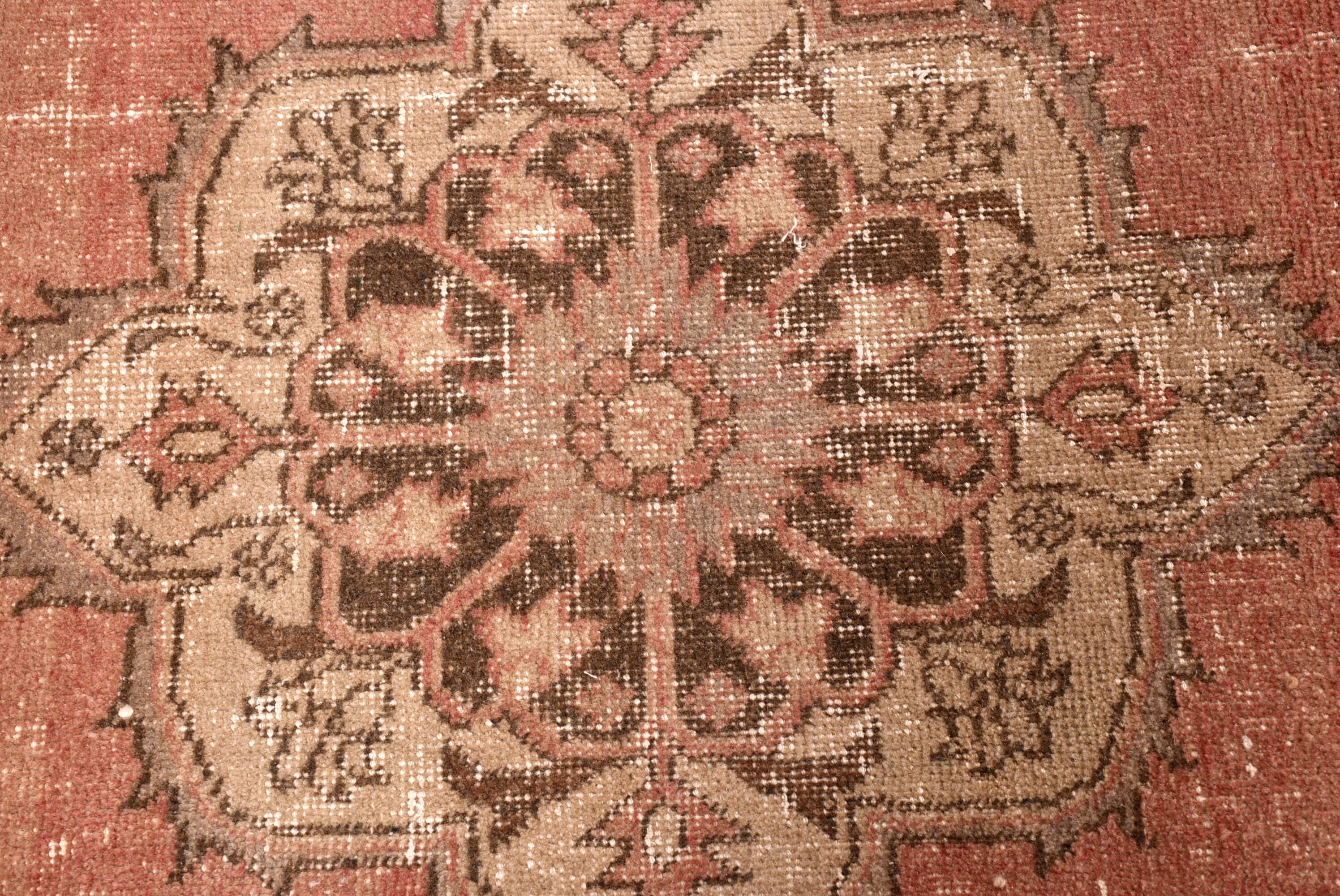 Merdiven Halısı, 2.9x10.7 ft Runner Halısı, Vintage Runner Halıları, Vintage Halılar, Kırmızı Yatak Odası Halıları, Modern Halı, El Dokuma Halıları, Türk Halıları, Aztek Halısı