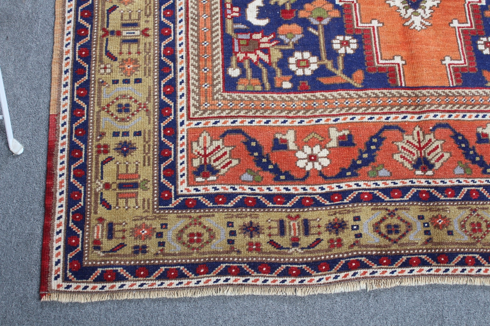 Ev Dekorasyonu Halıları, Vintage Halılar, Antika Halılar, Çocuk Halısı, Yemek Odası Halıları, 4.9x7.6 ft Alan Halısı, Türk Halıları, Turuncu Anadolu Halısı