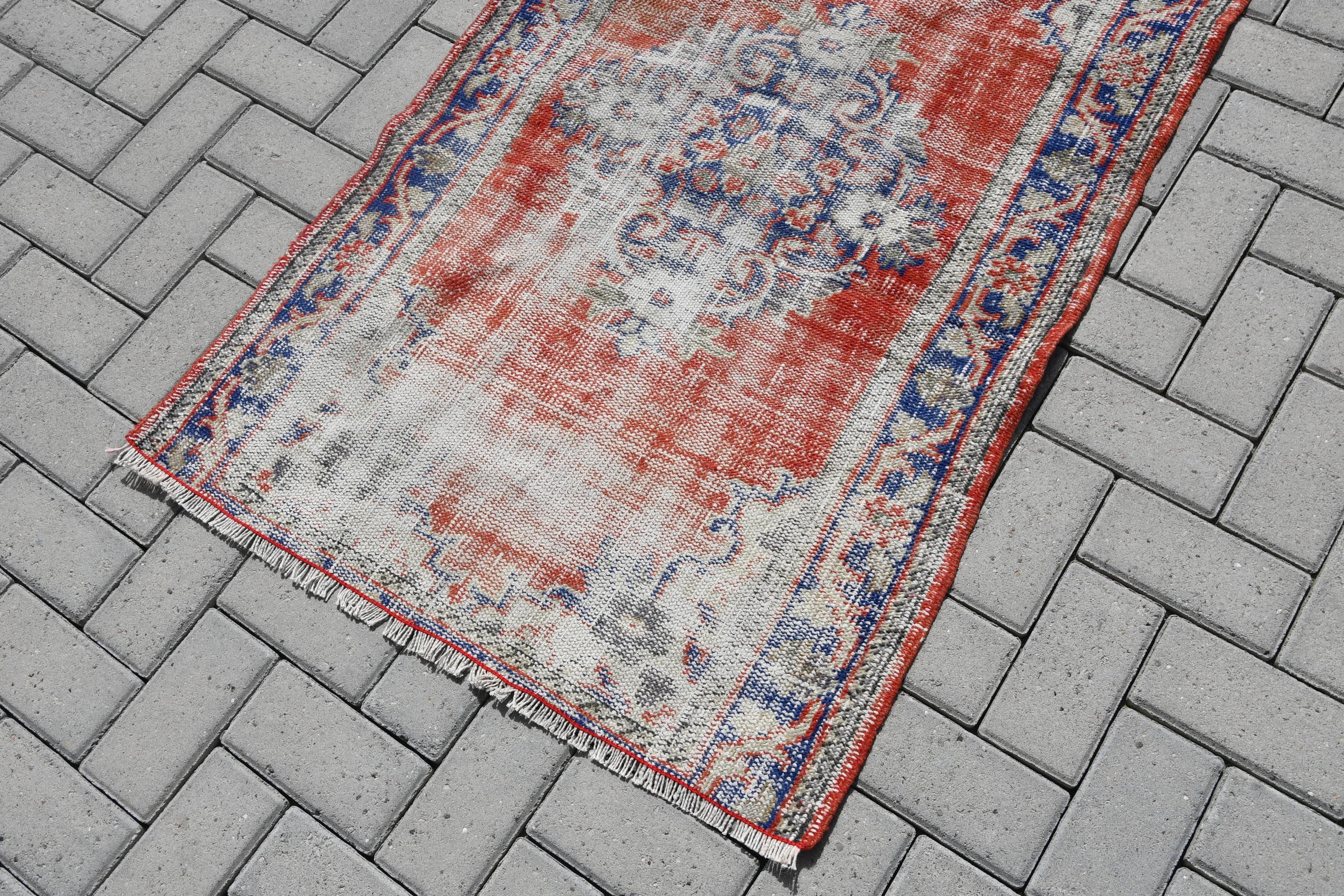 Rugs for Bath, Vintage Rug, Nursery Rug, 2.7x4.1 ft Small Rug, Handwoven Bath Mat Rug, Turkish Rug, Kitchen Rugs, Wool Rug, Moroccan Rug