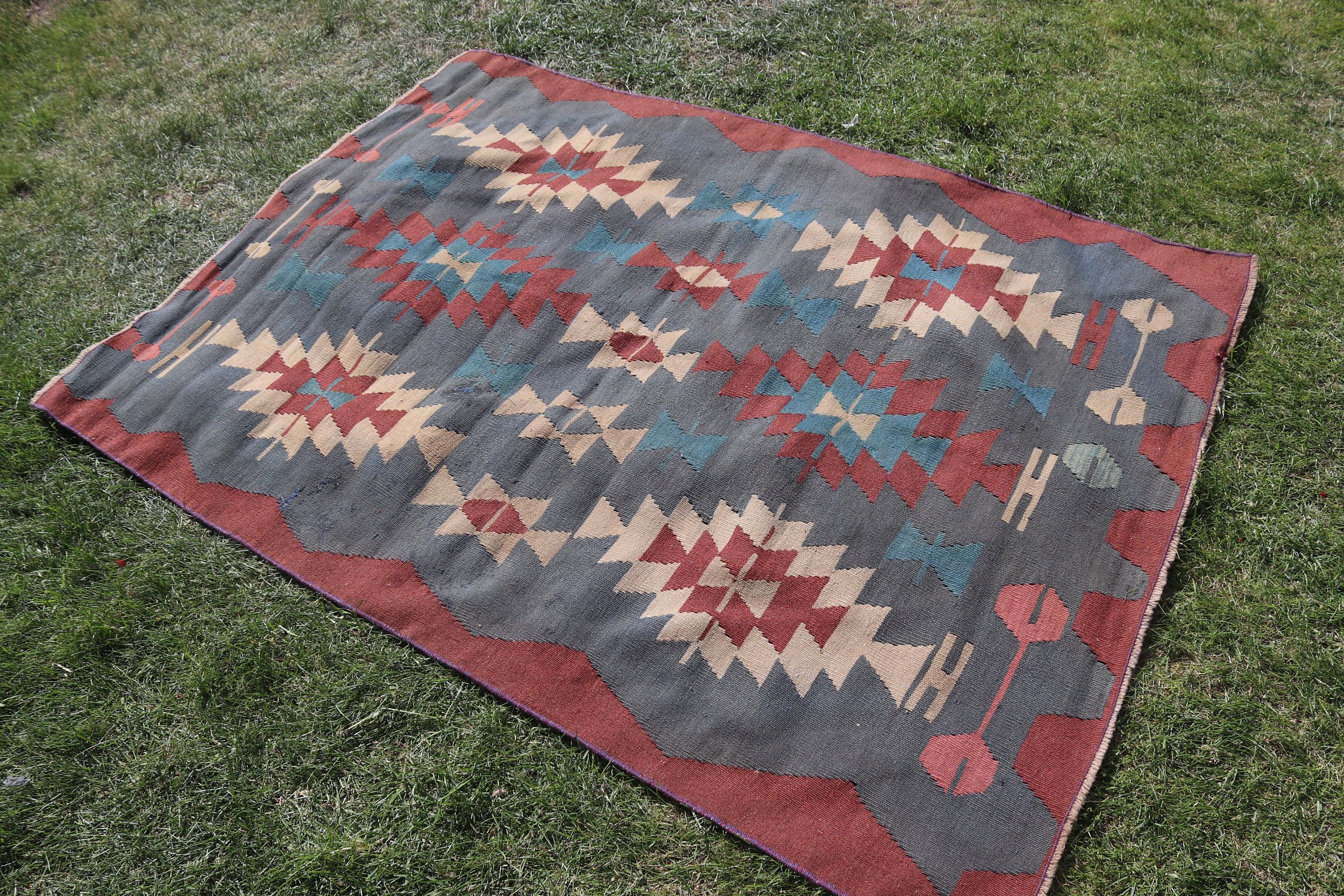 Mutfak Halıları, Organik Halı, Gri Mutfak Halısı, Çocuk Halısı, Türk Halıları, Giriş Halıları, Kilim, 3,8x5,2 ft Accent Halılar, Vintage Halılar, Havalı Halı