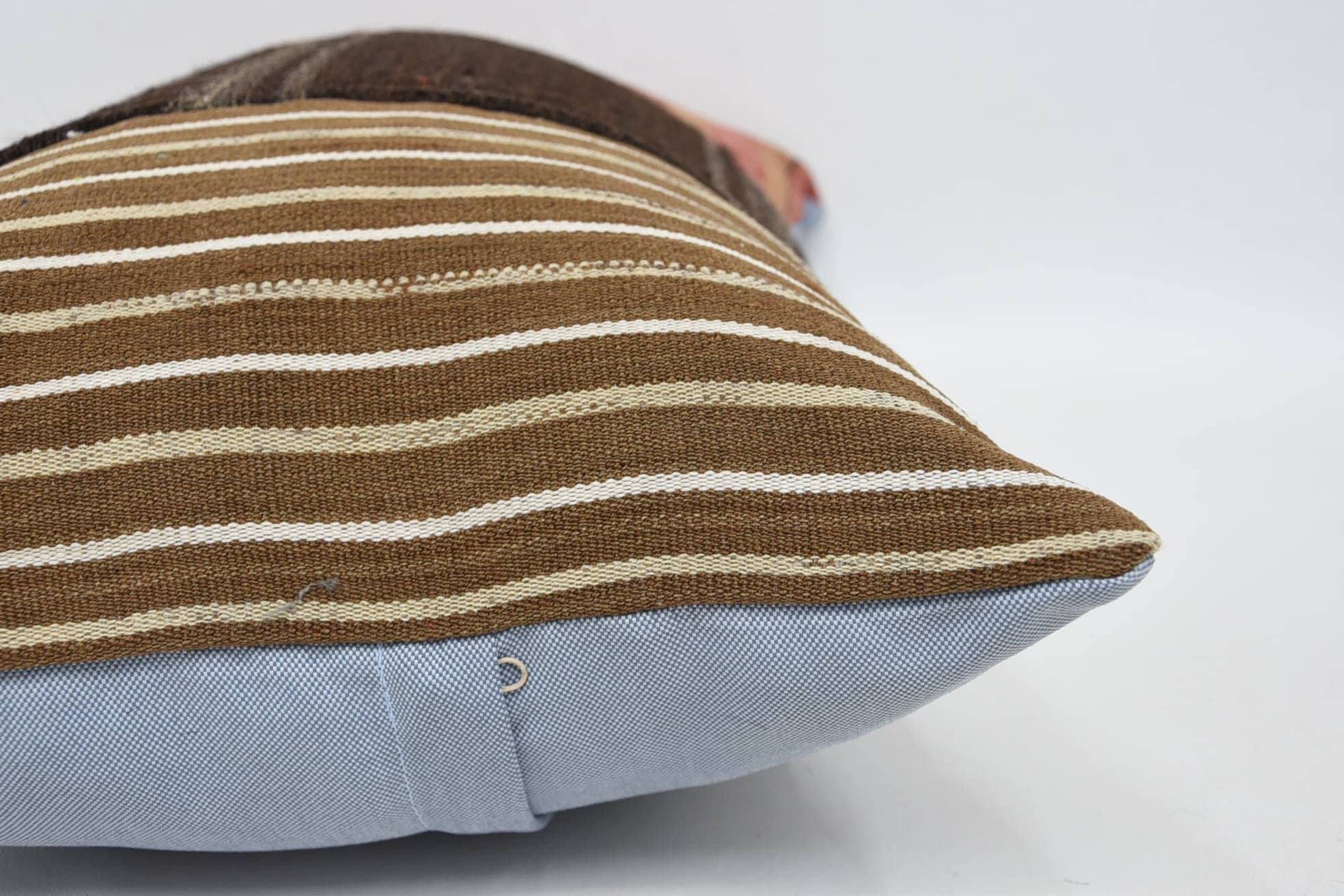 Boho Pillow, Gift Pillow, Turkish Kilim Pillow, 16"x24" Brown Pillow Case, Bolster Pillow Cover, Boho Throw Pillow Cover