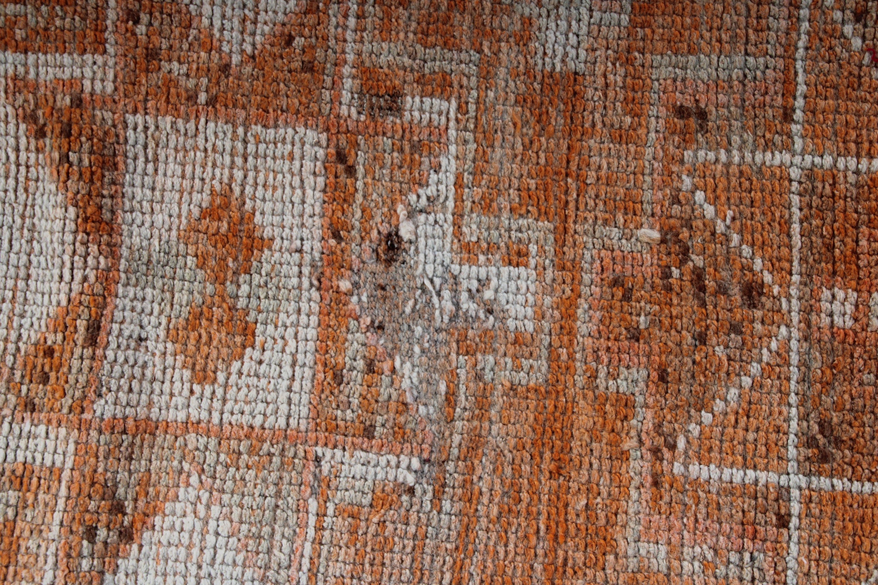 Vintage Halı, Yatak Odası Halıları, Anadolu Halısı, Beni Ourain Koşucu Halısı, Türk Halısı, Koridor Halısı, Turuncu Oushak Halıları, 2.8x11.5 ft Runner Halısı