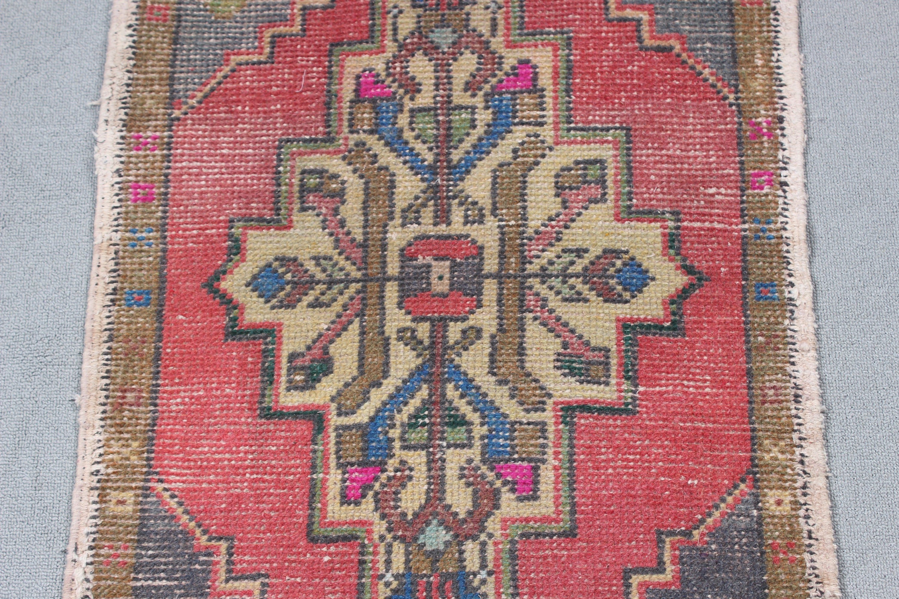 Fas Halıları, 1.8x3 ft Küçük Halılar, Dekoratif Halı, Kırmızı Ev Dekor Halıları, Banyo Halısı, Mutfak Halısı, Vintage Halı, Türk Halıları, Araba Paspas Halıları