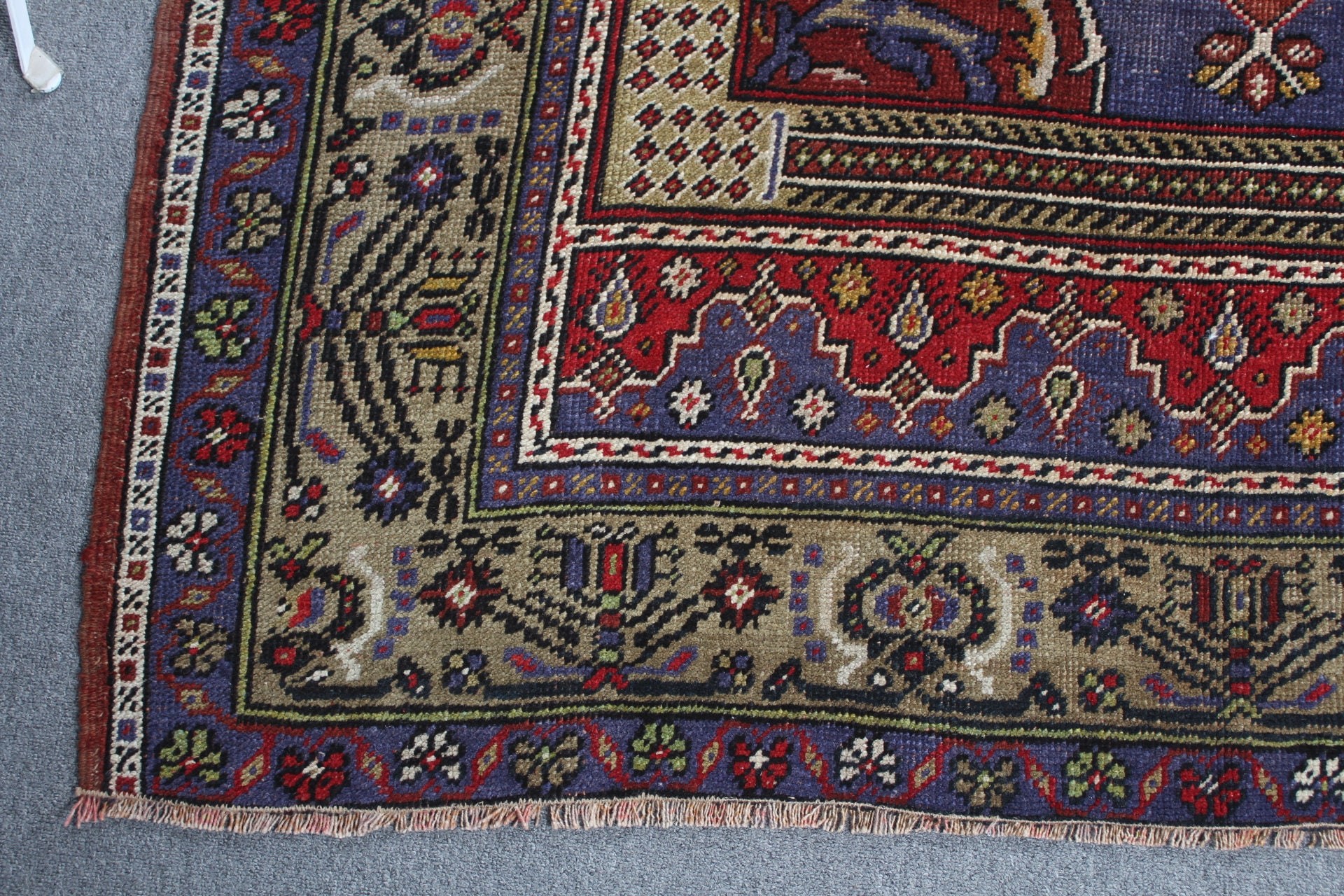 Vintage Halılar, Yemek Odası Halısı, Yün Halılar, Salon Halısı, Oushak Halısı, Yatak Odası Halıları, Kırmızı 4.8x8.4 ft Büyük Halı, Türk Halısı