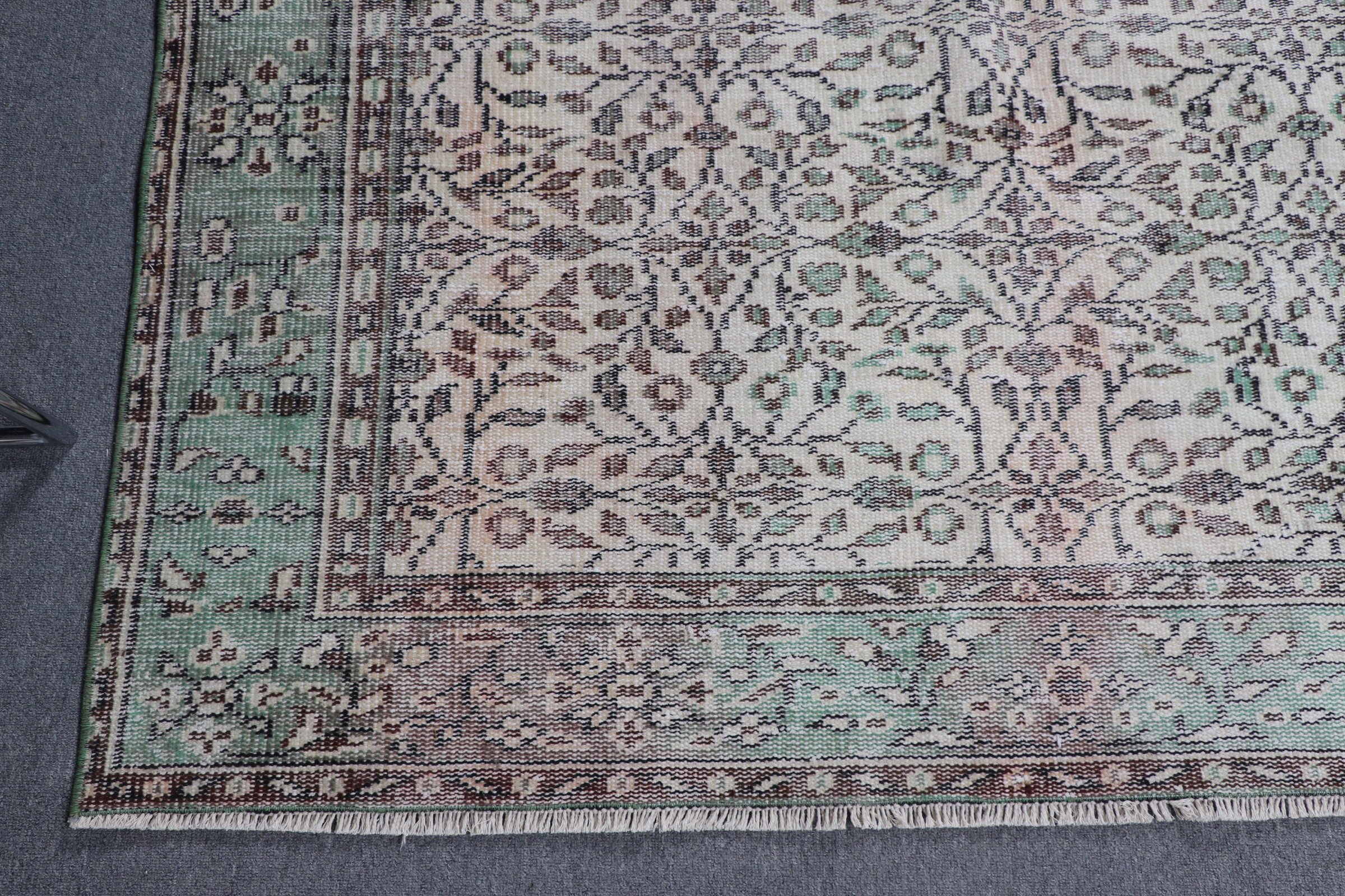 Vintage Halılar, Antika Halılar, Oturma Odası Halısı, Türk Halısı, Oturma Odası Halıları, Yatak Odası Halısı, Bej 5.4x8.5 ft Büyük Halı