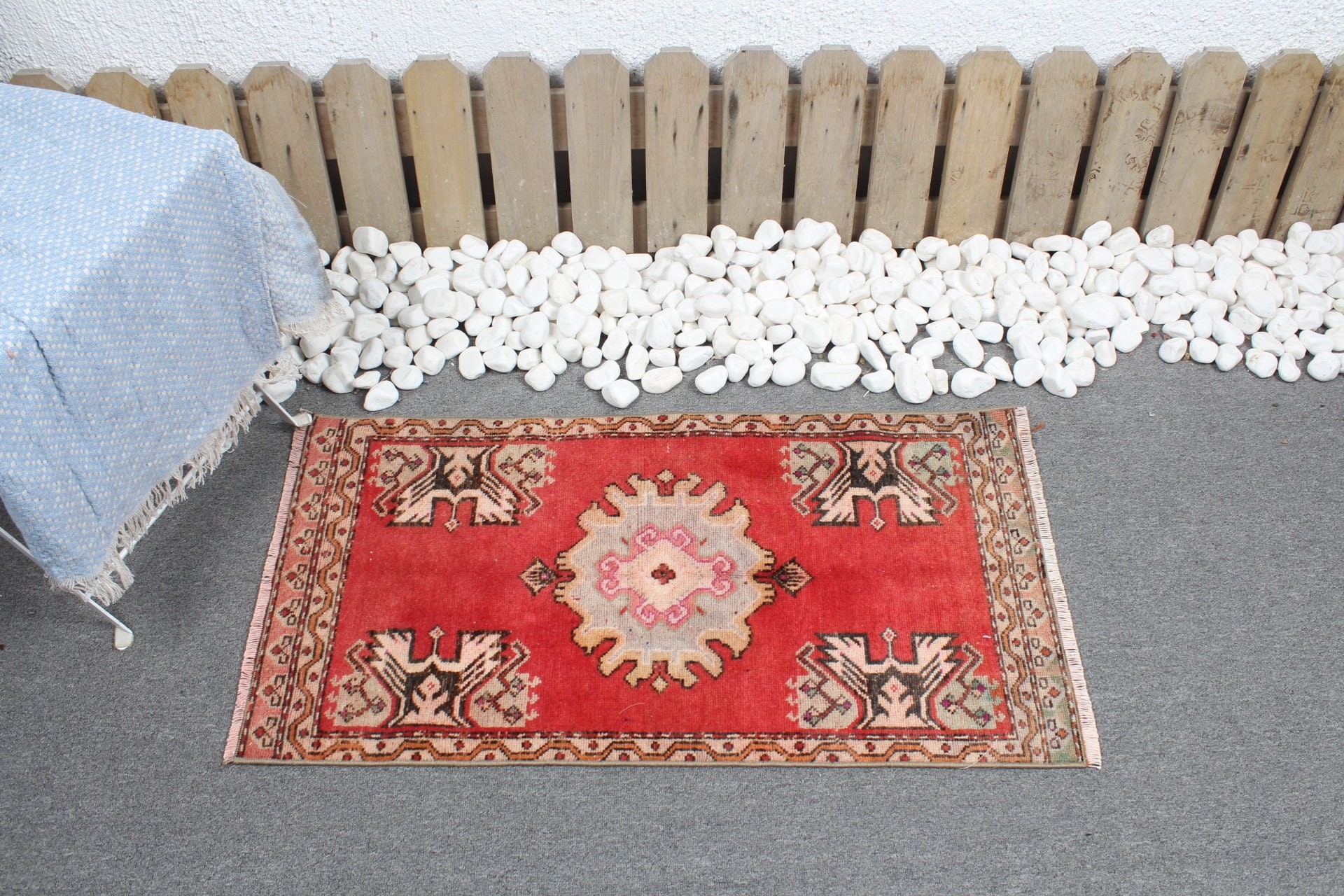 Kırmızı Yün Halı, Sanat Halısı, Vintage Halılar, Çocuk Halıları, Banyo Halısı, Mutfak Halıları, Oushak Halıları, 1.7x3.1 ft Küçük Halı, Türk Halısı