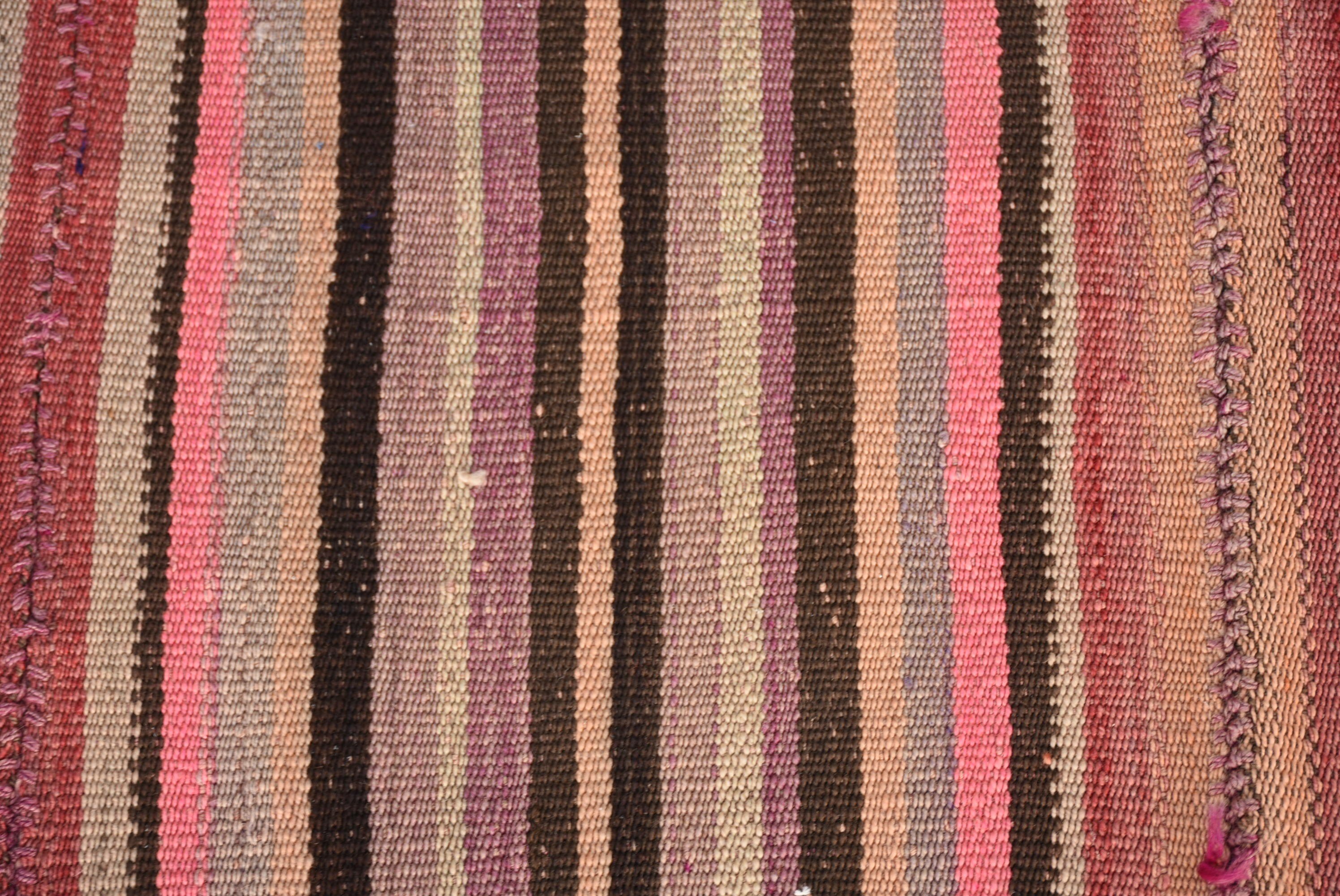 Rugs for Nursery, Pink Wool Rugs, 3.5x8.5 ft Area Rug, Indoor Rugs, Turkish Rug, Vintage Rugs, Wool Rug, Floor Rug, Kilim, Oushak Rugs