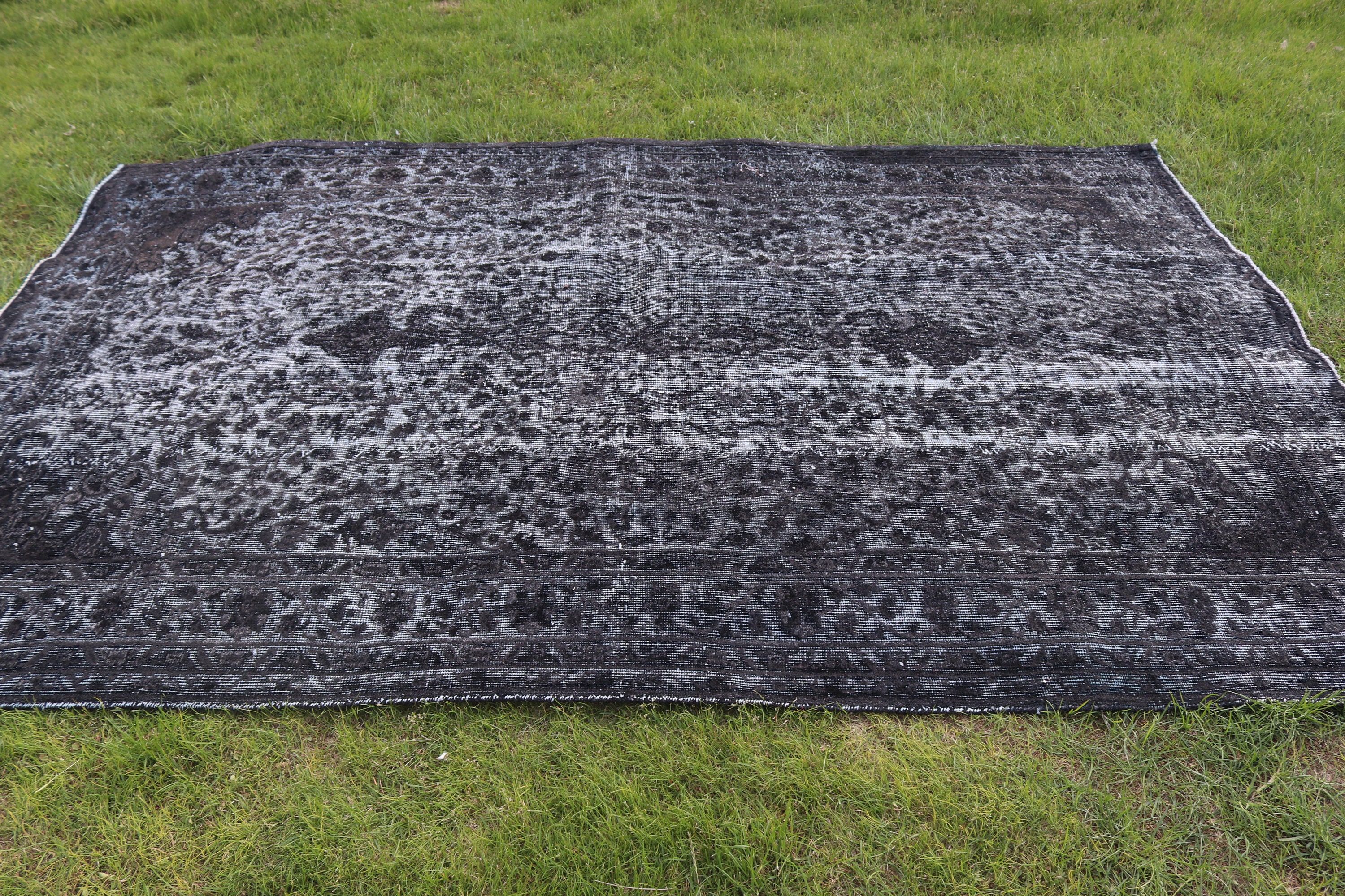 5.4x8.7 ft Büyük Halı, Yatak Odası Halıları, Türkiye Halısı, Lüks Halı, Vintage Halılar, Türk Halıları, Yemek Odası Halısı, Gri Fas Halısı, El Dokuma Halı