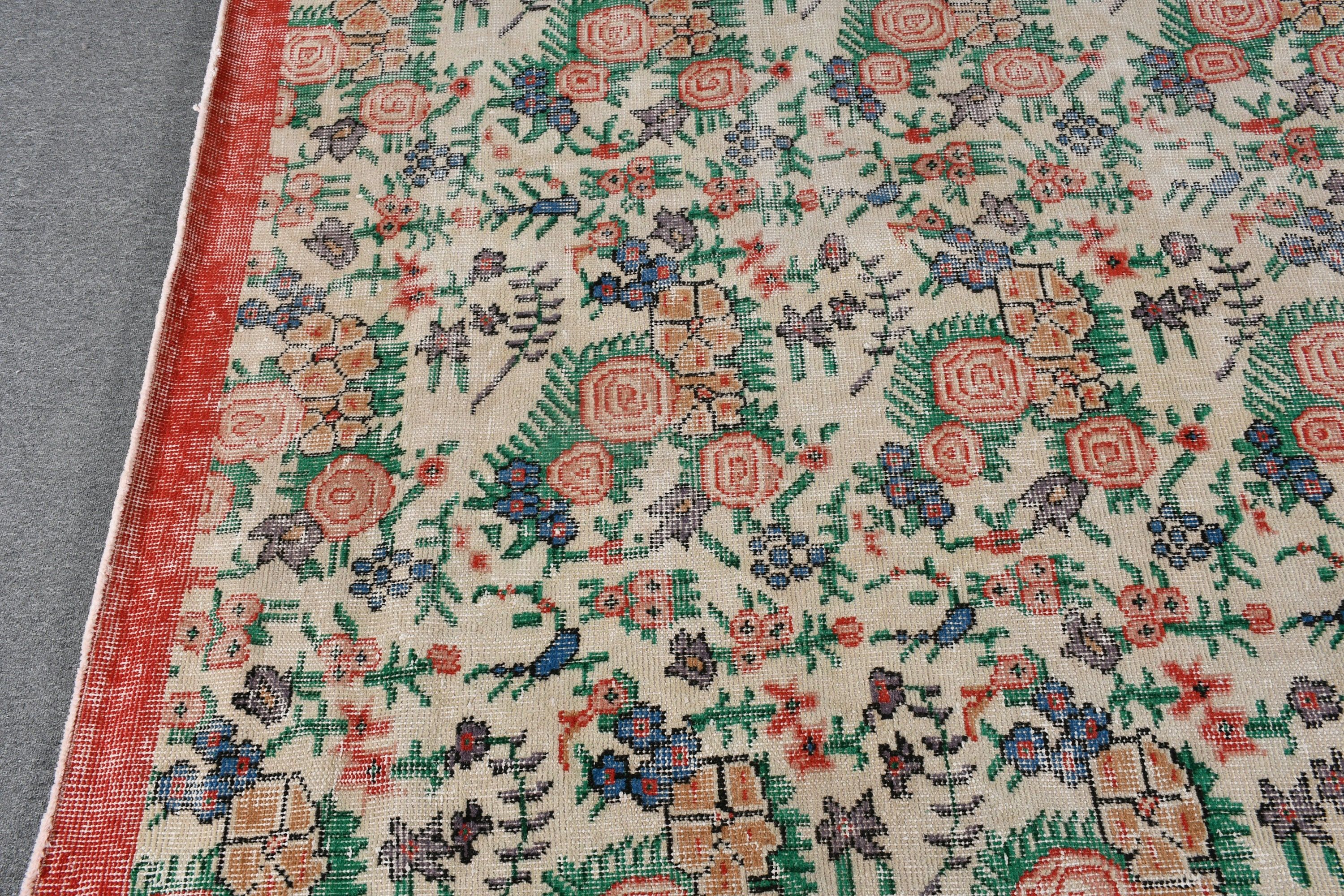 Yurt Halıları, Yemek Odası Halıları, Oryantal Halılar, Türk Halısı, 5.9x9.1 ft Büyük Halı, Kırmızı Ev Dekor Halısı, Yatak Odası Halısı, Vintage Halılar, Fas Halısı