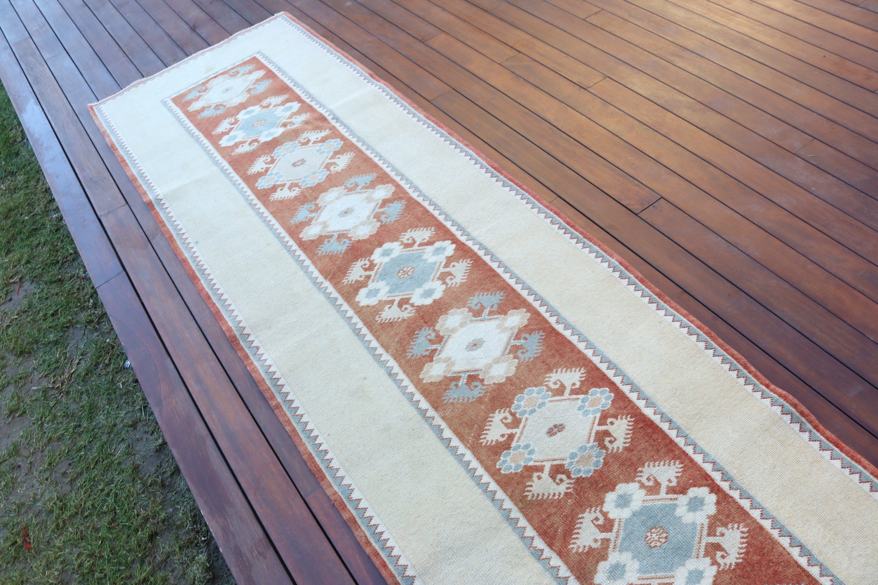 Vintage Rugs, Floor Rug, Ethnic Rugs, Flatweave Rug, Turkish Rugs, Corridor Rugs, Beige Antique Rugs, 2.8x9.8 ft Runner Rug, Hallway Rug