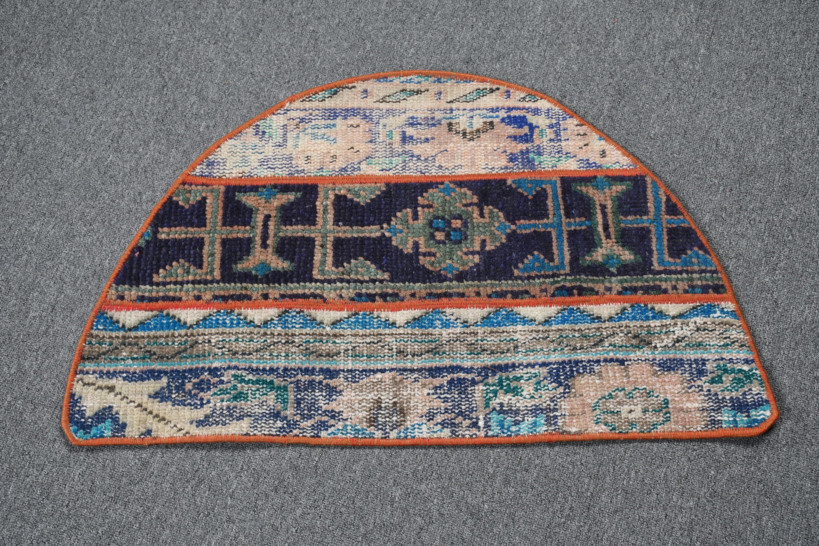 Fas Halıları, Yatak Odası Halısı, Vintage Halılar, 2,5x1,5 ft Küçük Halı, Mavi Ev Dekor Halısı, Banyo Halısı, Havalı Halı, Giriş Halıları, Türk Halısı