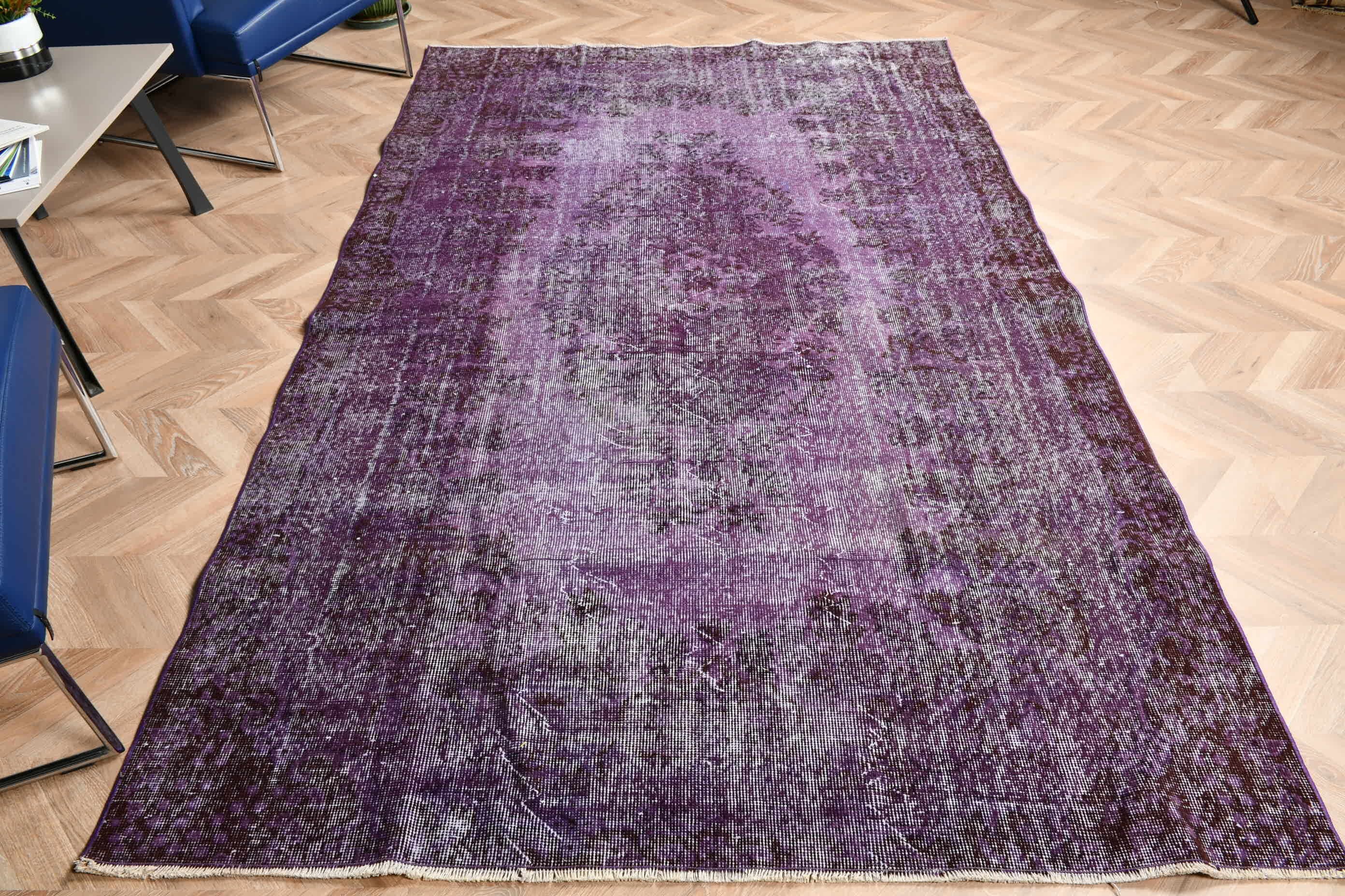 Oriental Rugs, Living Room Rug, Vintage Rug, Kitchen Rug, 5.3x8.8 ft Large Rug, Art Rug, Dining Room Rugs, Purple Kitchen Rugs, Turkish Rug