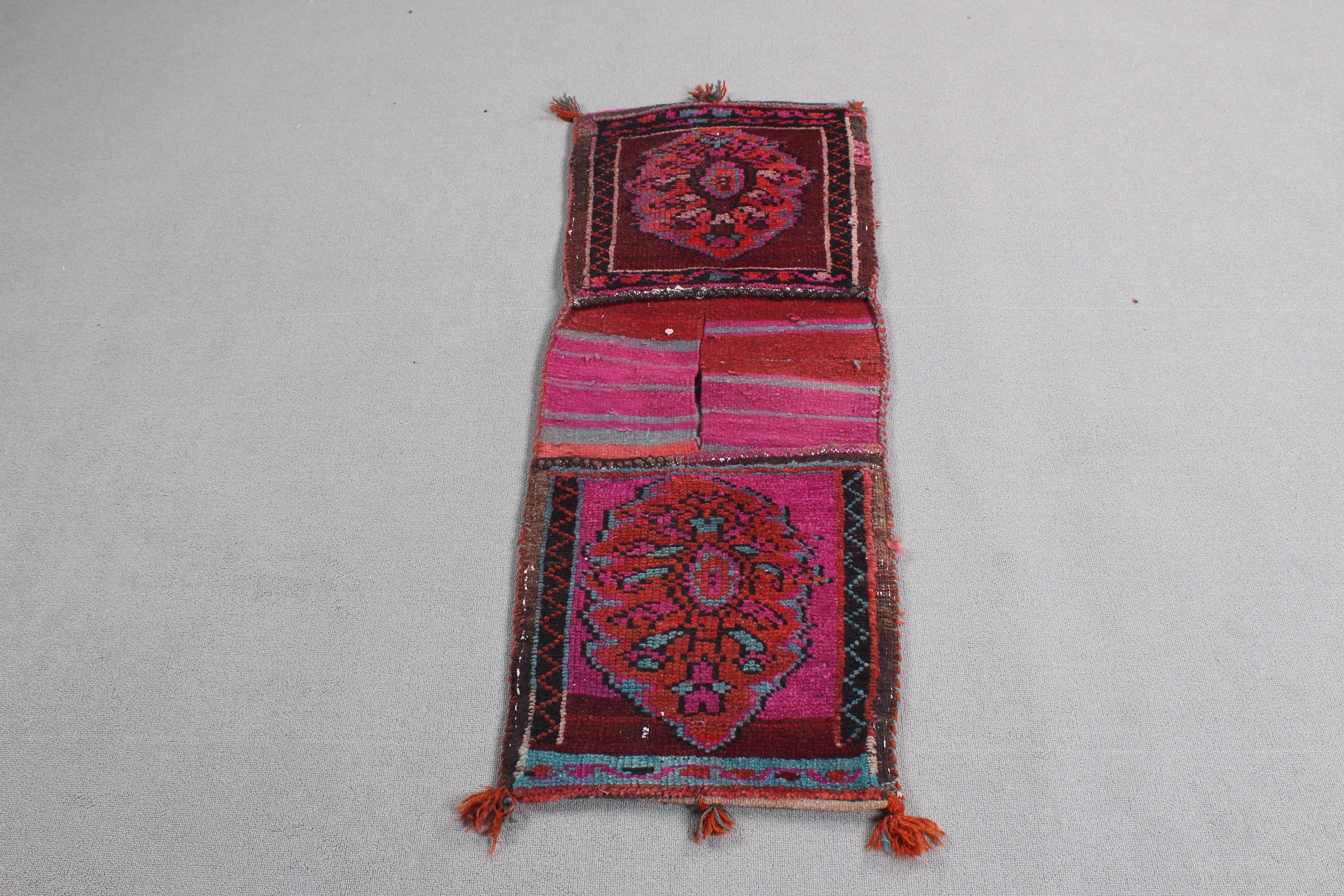 Vintage Rugs, Bathroom Rugs, Pink Flatweave Rugs, Oriental Rug, Aztec Rug, Home Decor Rugs, 1.6x4.1 ft Small Rug, Nursery Rug, Turkish Rugs