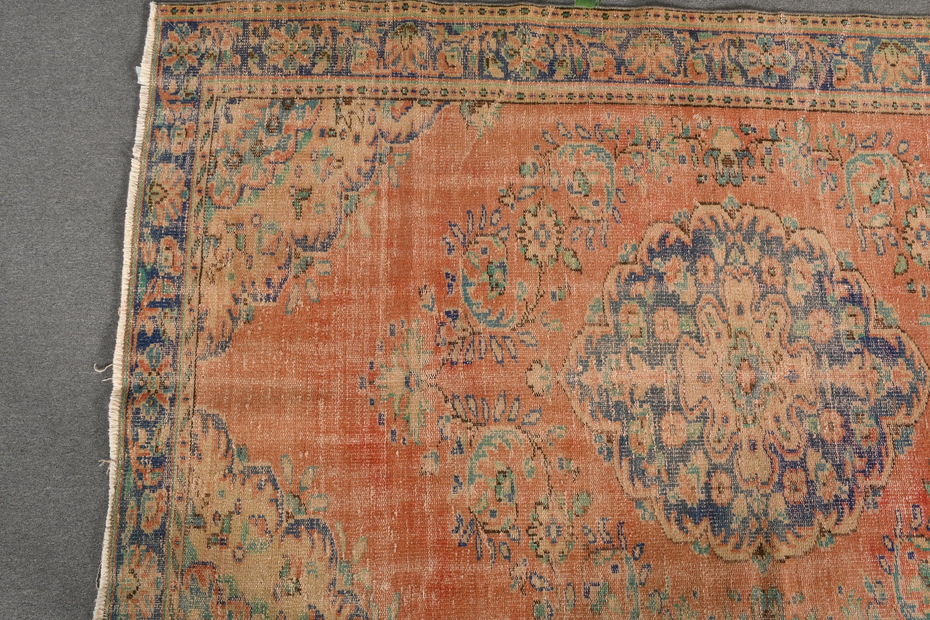 Yatak Odası Halıları, Yemek Odası Halıları, 5.9x9 ft Büyük Halı, Türk Halıları, Yün Halı, Salon Halıları, Havalı Halı, Mavi Ev Dekor Halısı, Vintage Halı