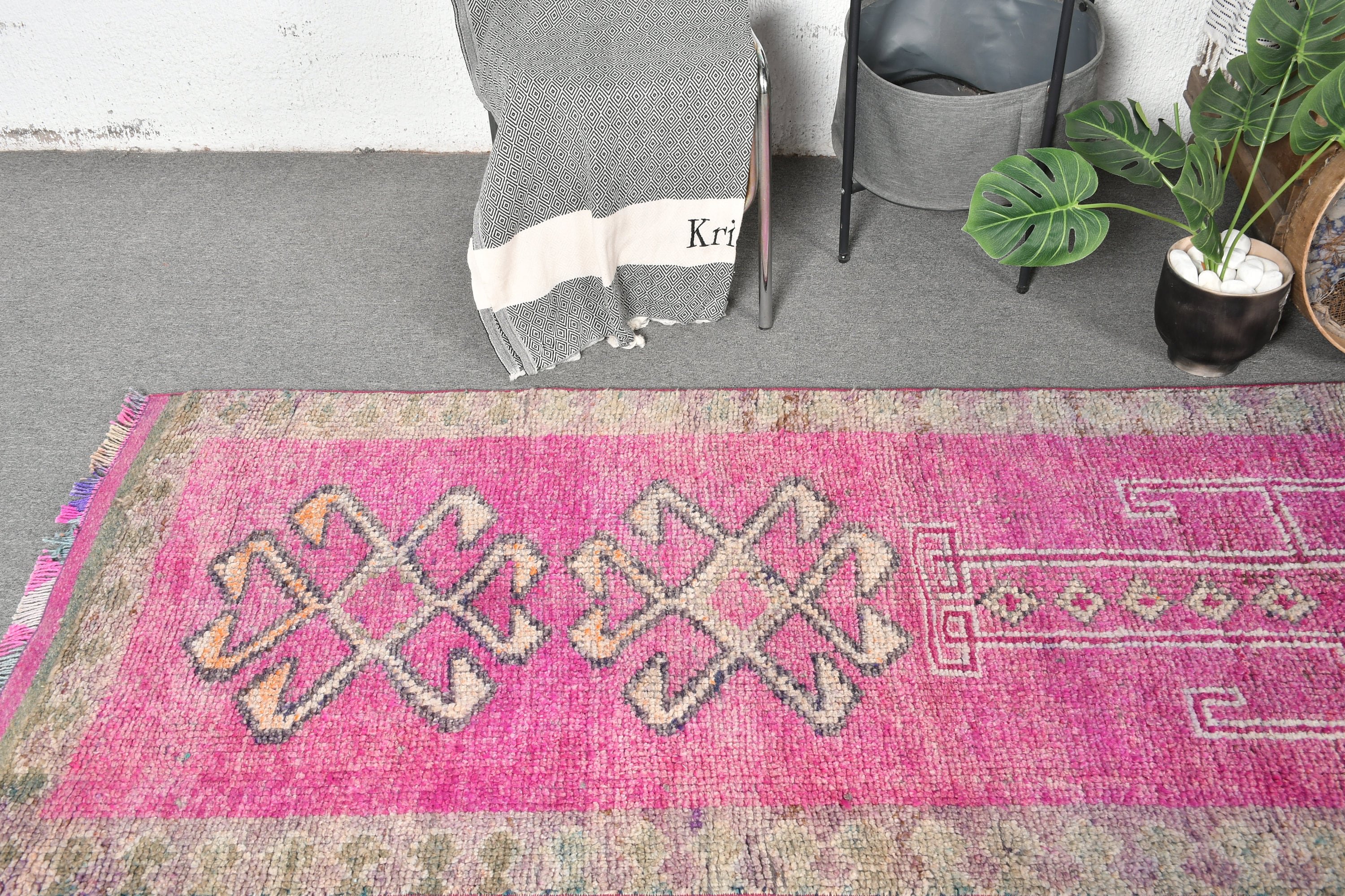 Bedroom Rug, Vintage Rugs, Purple Bedroom Rugs, Kitchen Rug, Floor Rugs, 2.8x11.9 ft Runner Rug, Muted Rugs, Turkish Rug, Rugs for Stair