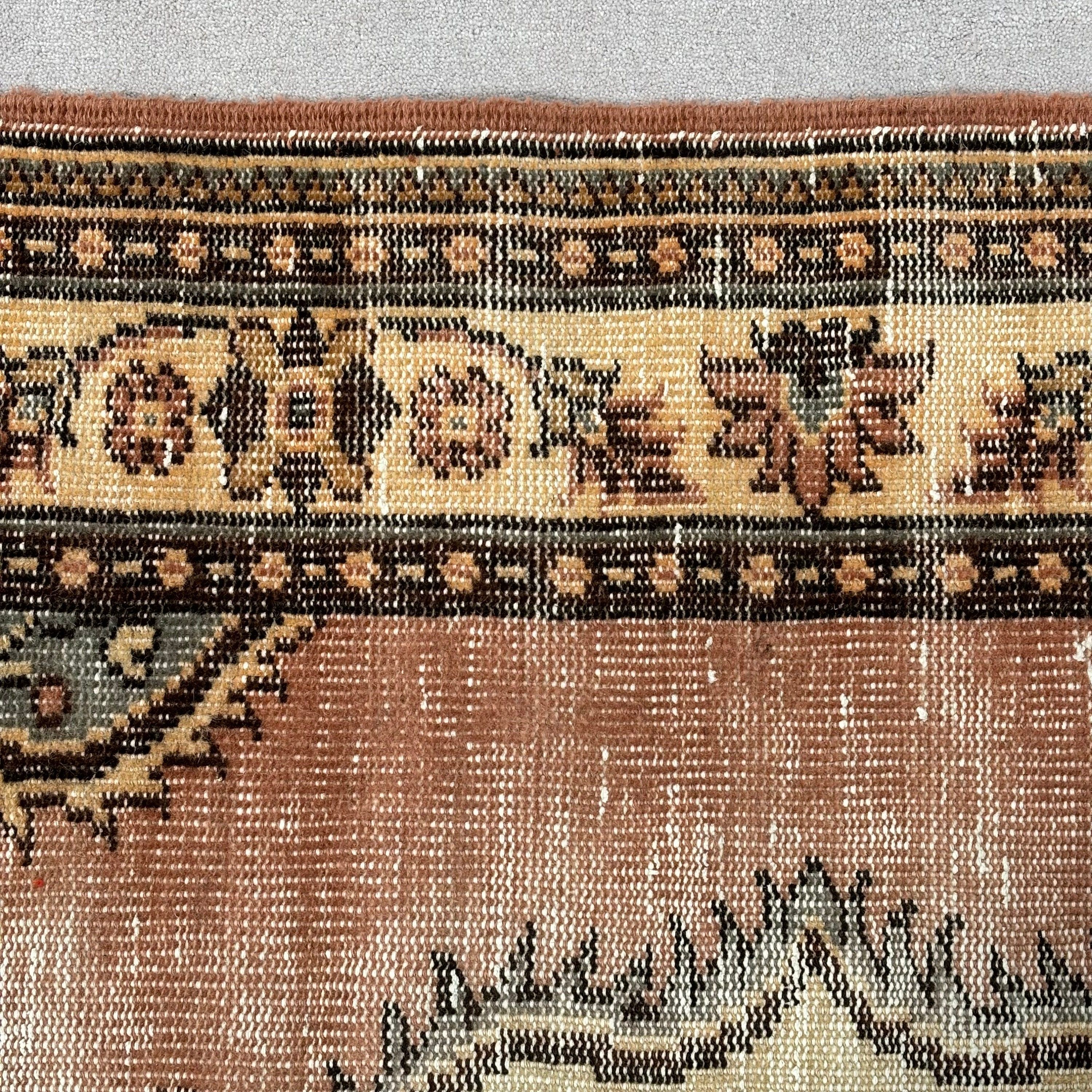 Oushak Halıları, Yemek Odası Halıları, Büyük Vintage Halı, 5x8,8 ft Büyük Halılar, Kahverengi Oryantal Halılar, Türk Halıları, Vintage Halı, Yer Halıları, Boho Halı