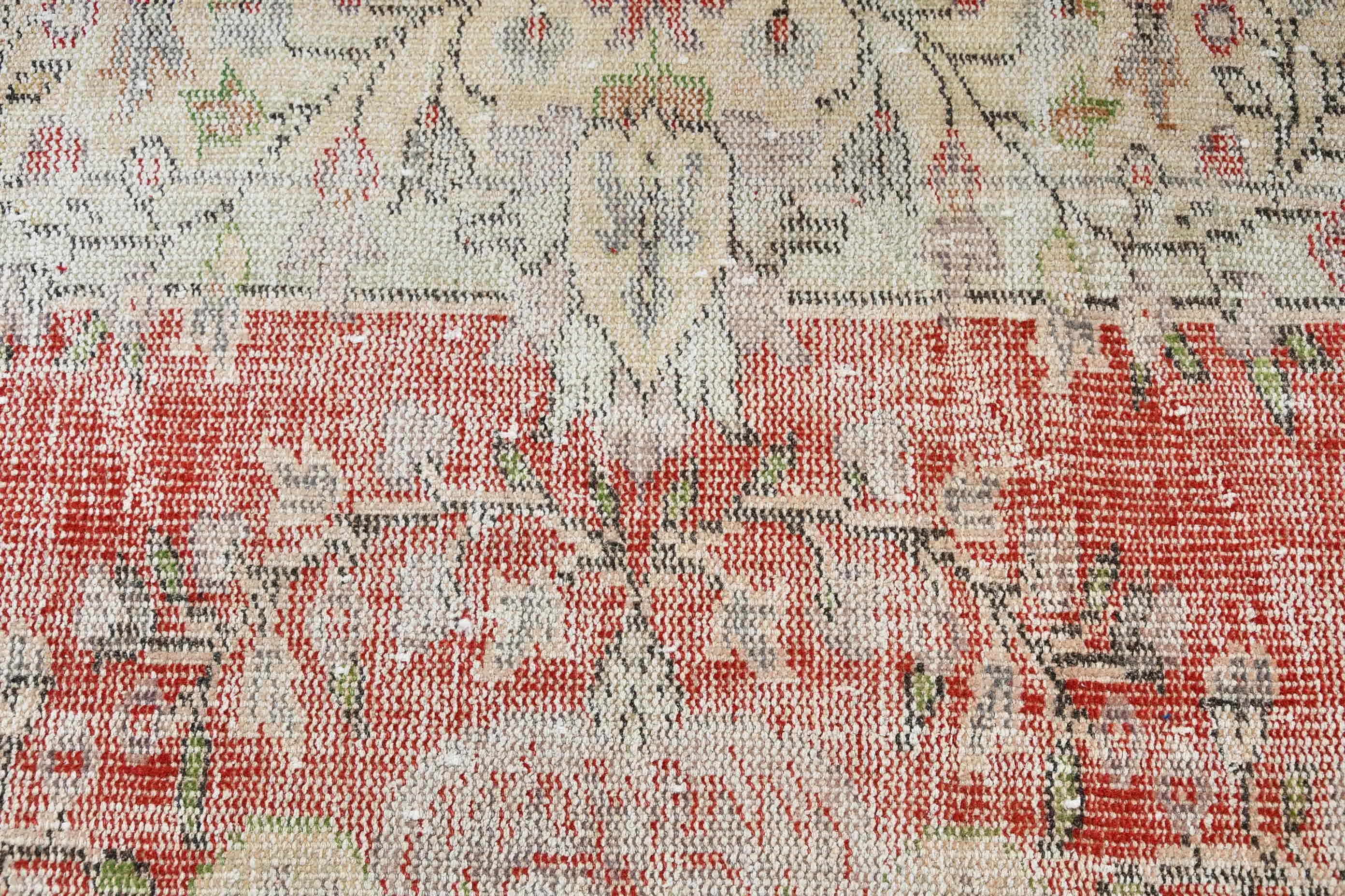 2.2x7.8 ft Runner Rug, Vintage Rug, Boho Rug, Kitchen Rugs, Red Antique Rug, Turkish Rugs, Anatolian Rugs, Hallway Rugs, Corridor Rugs