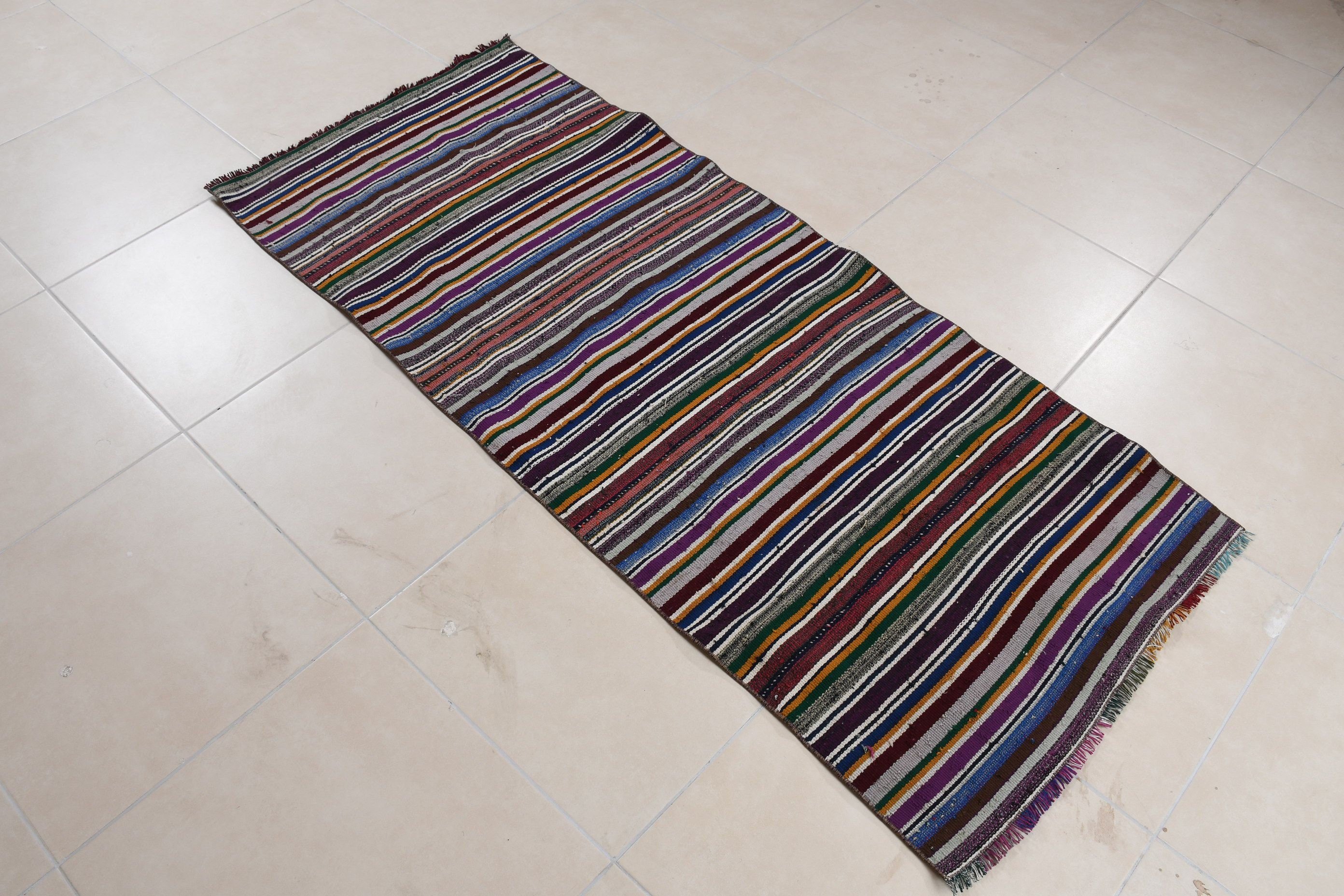 Mutfak Halısı, Mavi Yün Halı, Çocuk Odası Halıları, Kilim, Çocuk Odası Halısı, Vintage Halı, Ev Dekor Halısı, Eski Halı, 2,6x6,1 ft Accent Halıları, Türk Halısı