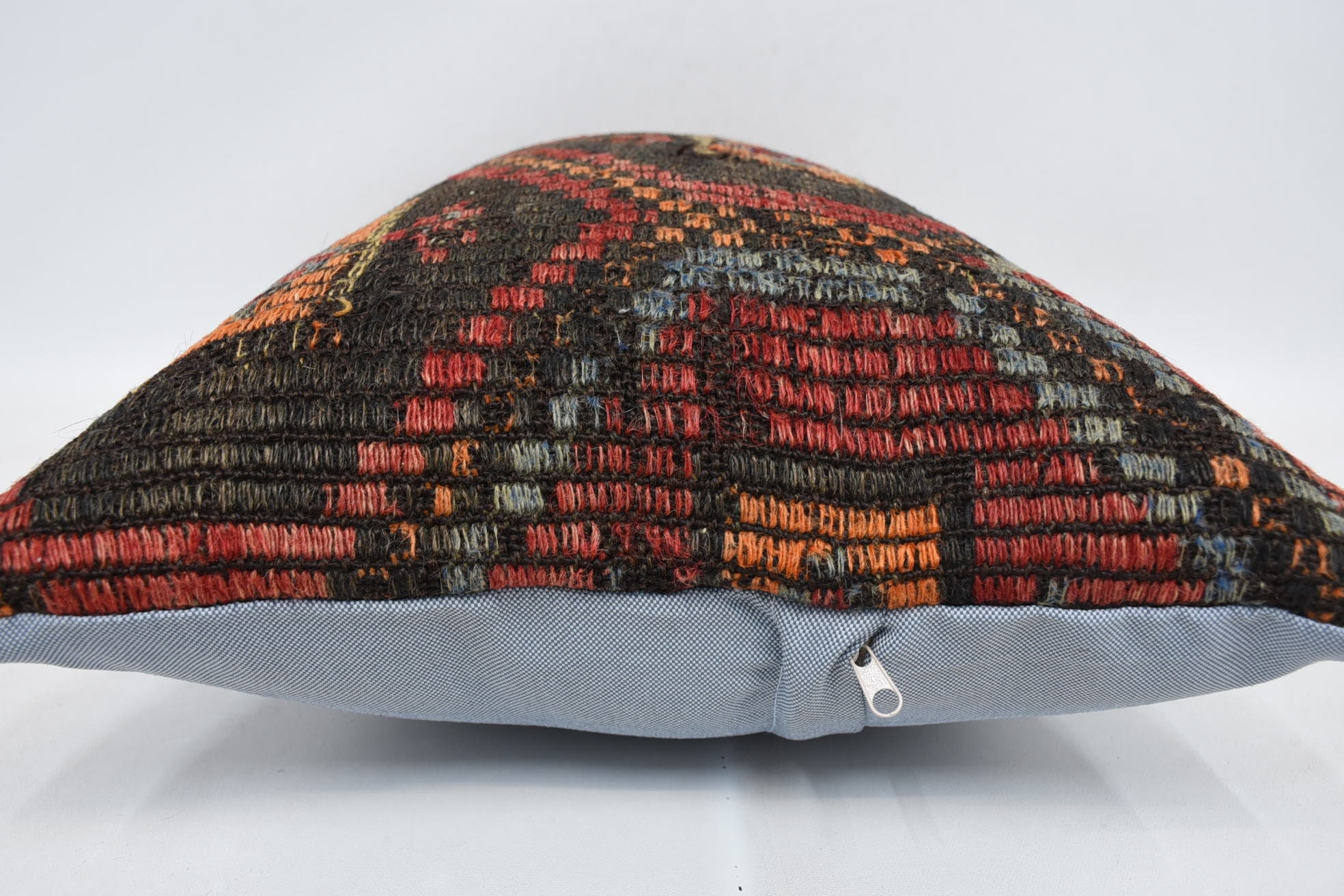 16"x24" Brown Pillow Sham, Vintage Kilim Pillow, Aztec Pillow Sham, Interior Designer Pillow, Kilim Pillow Cover, Knitted Cushion Cover