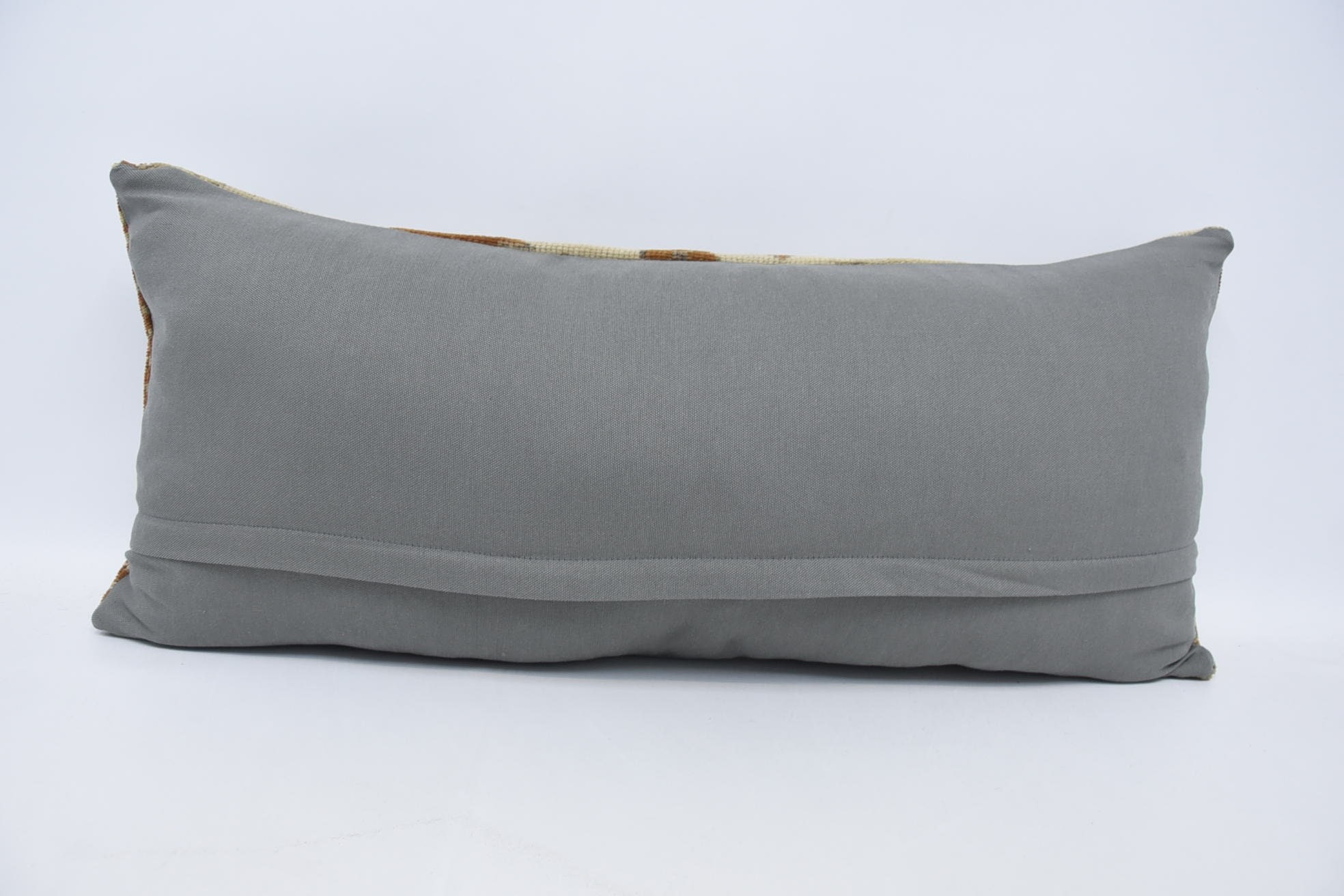 Kilim Pillow, Home Decor Pillow, Meditation Pillow, 16"x36" Beige Cushion Case, Vintage Pillow Cover, Throw Kilim Pillow
