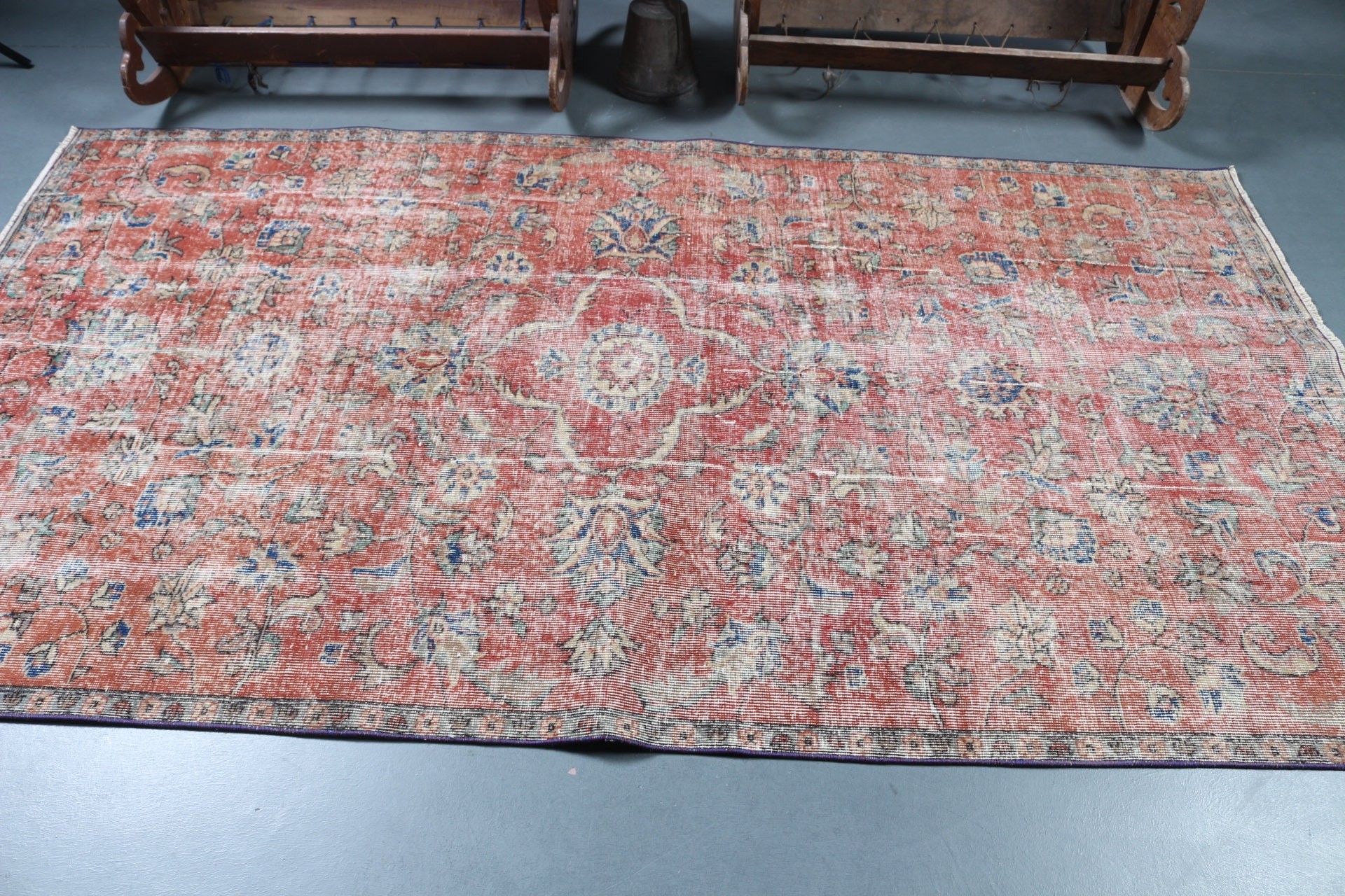 Antique Rugs, Living Room Rugs, Moroccan Rug, Red Anatolian Rug, Vintage Rug, Bedroom Rugs, Turkish Rug, 4.8x8.4 ft Large Rug, Outdoor Rug