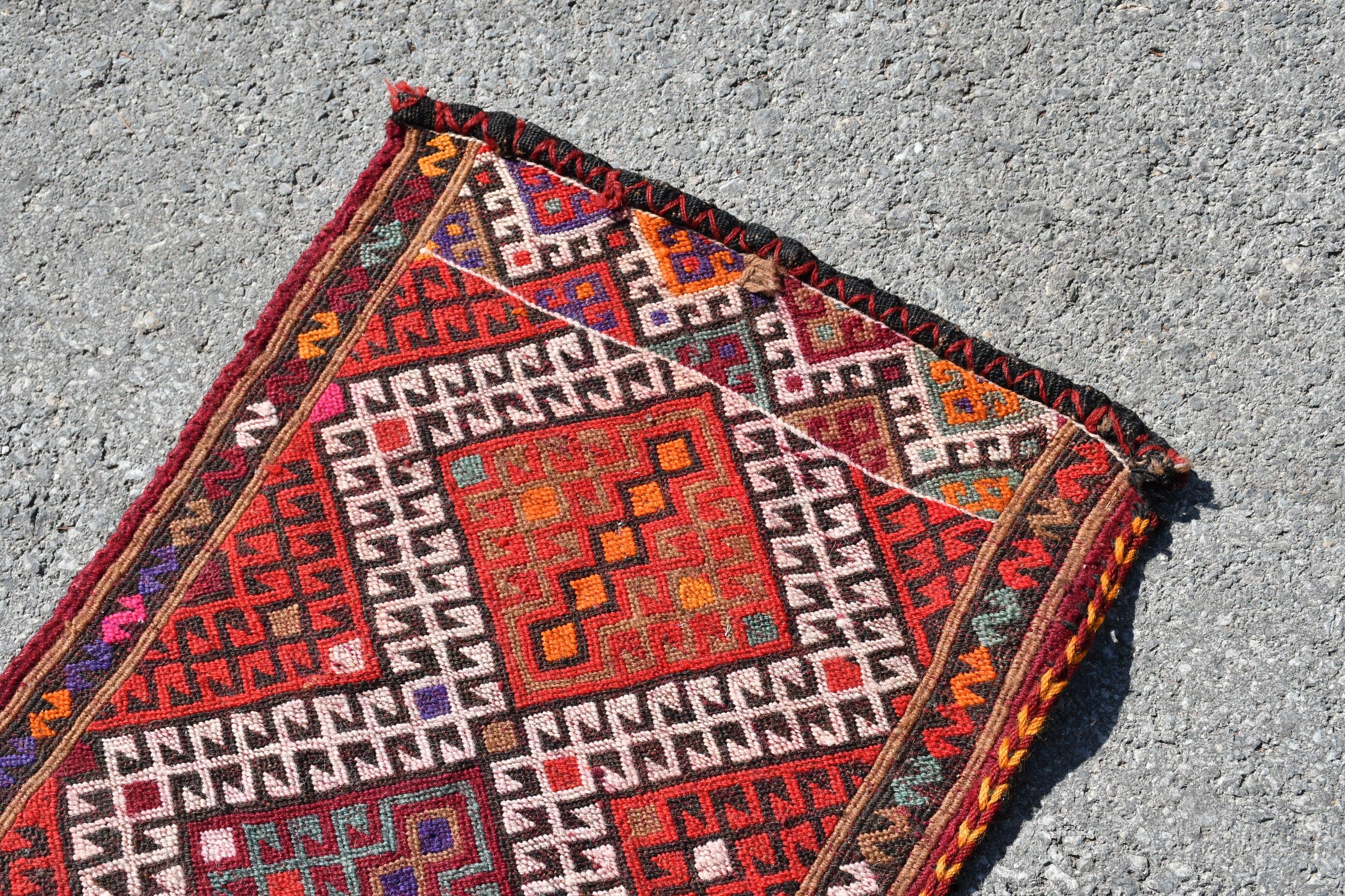 Yatak odası Kilim, Giriş Kilim, Antik Kilim, Türk Kilim, Paspas Kilim, Kırmızı Renkli Kilim, 48x67 cm Küçük Kilim, Duvar Kilim