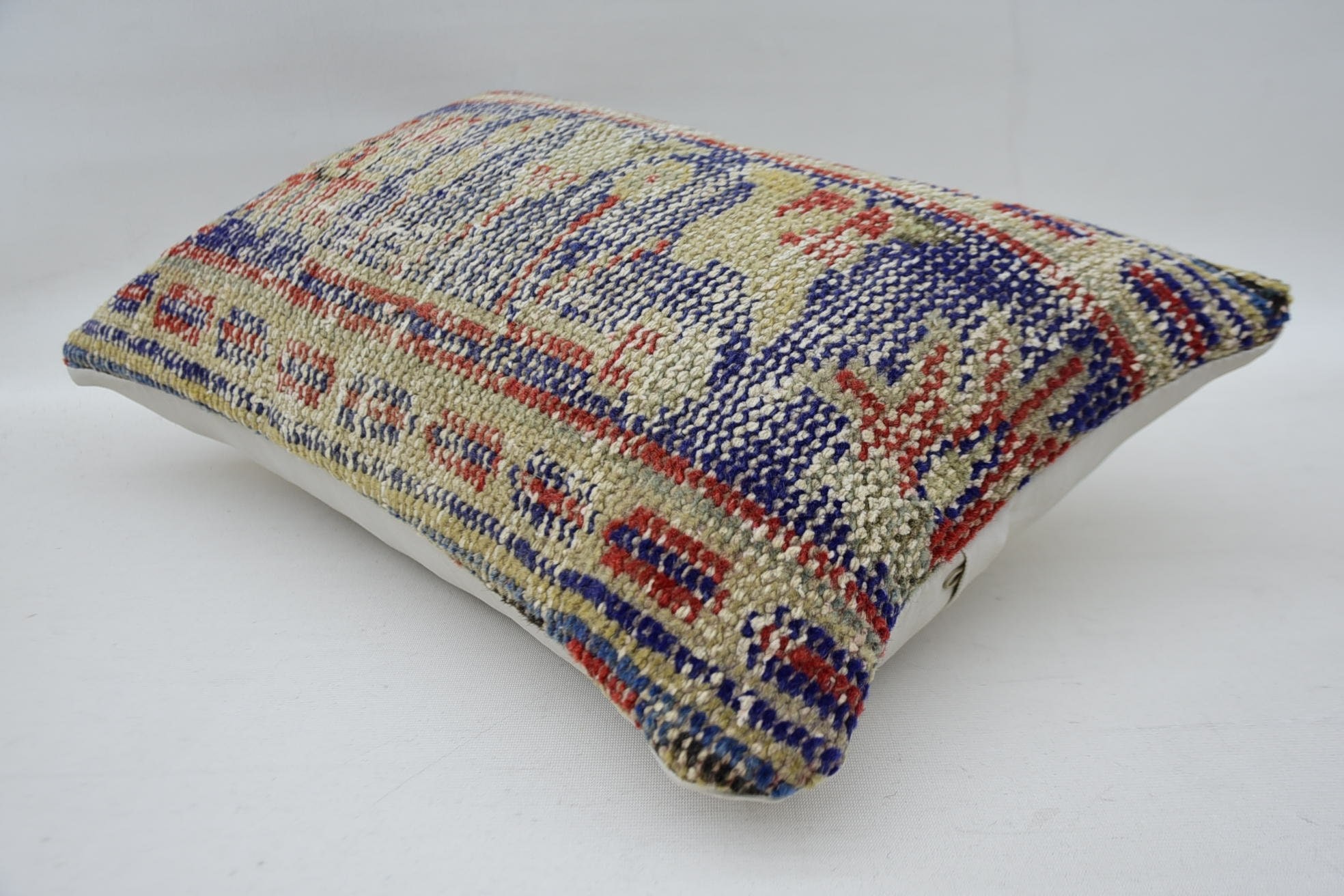 Accent Pillow, 12"x20" Beige Pillow Sham, Authentic Pillow Sham, Handmade Kilim Cushion, Gift Pillow, Home Decor Pillow