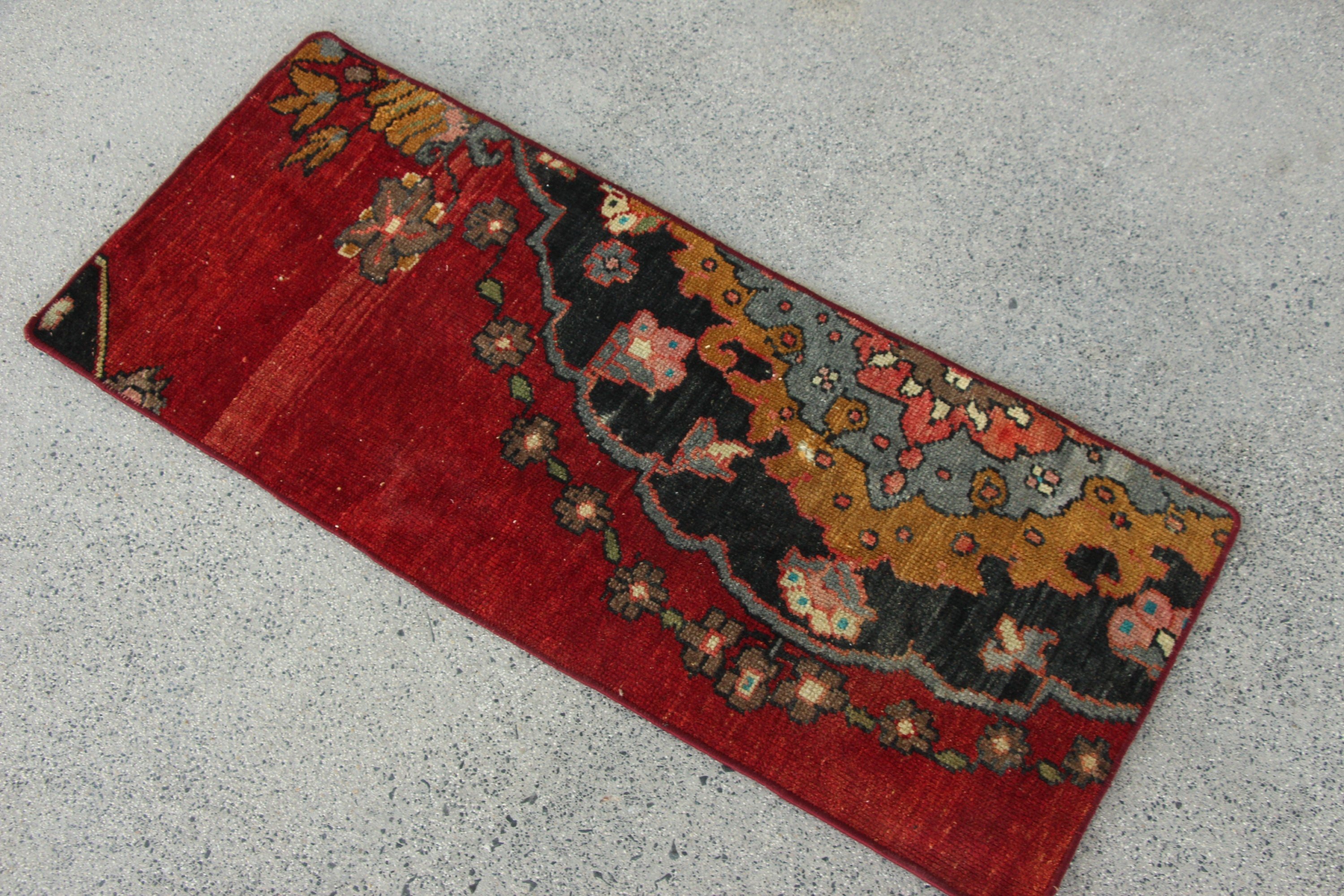 Türk Halısı, Vintage Halılar, Duvara Asılı Halı, Banyo Halısı, Mor 1.4x3.3 ft Küçük Halı, Fas Halıları, Sessiz Halılar, Yün Halı