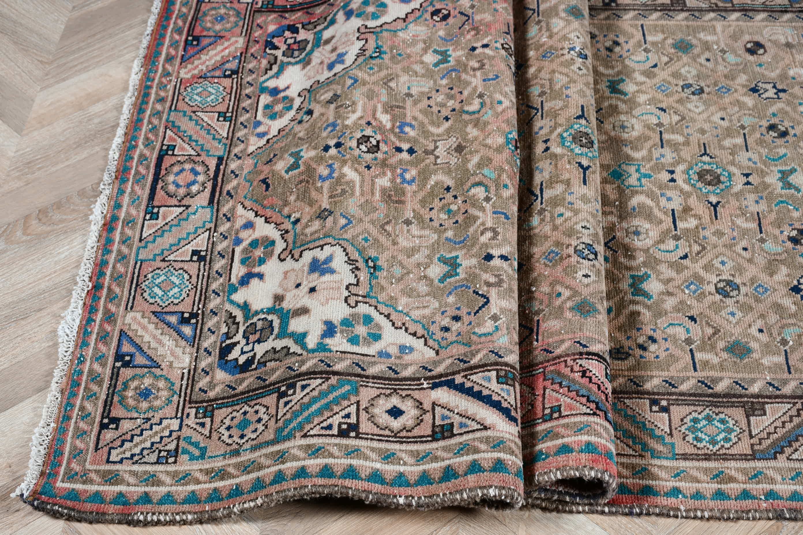 Kahverengi Yün Halı, Mutfak Halısı, 3.4x10.1 ft Yolluk Halıları, Türk Halıları, Sanat Halısı, Koridor Halıları, Oryantal Halı, Vintage Halı, Ev Dekorasyonu Halısı