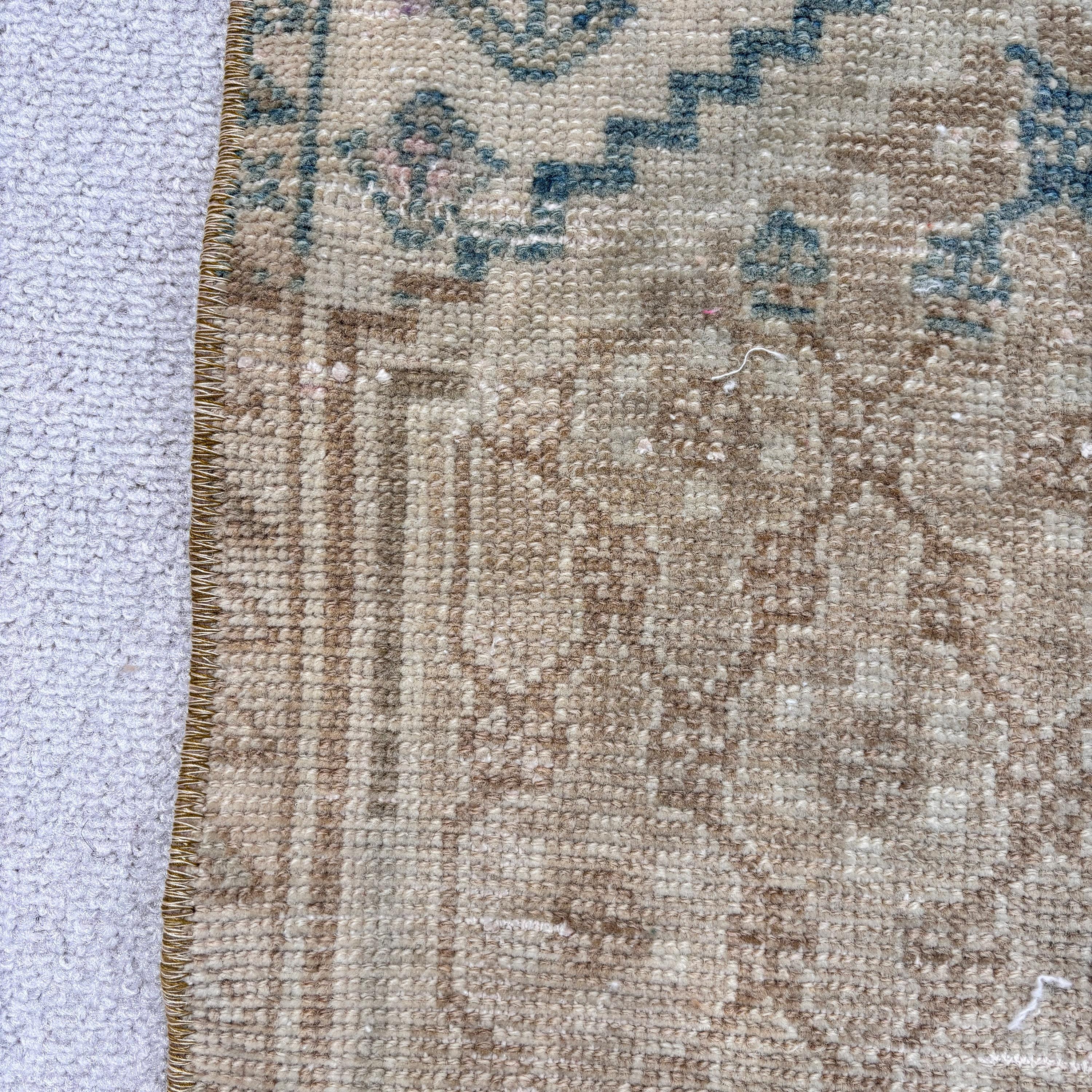 Vintage Halılar, Nötr Halı, 2.7x9 ft Runner Halı, Türk Halısı, Bej Düz Dokuma Halılar, Beni Ourain Runner için Halılar, Havalı Halı, Koridor Halıları