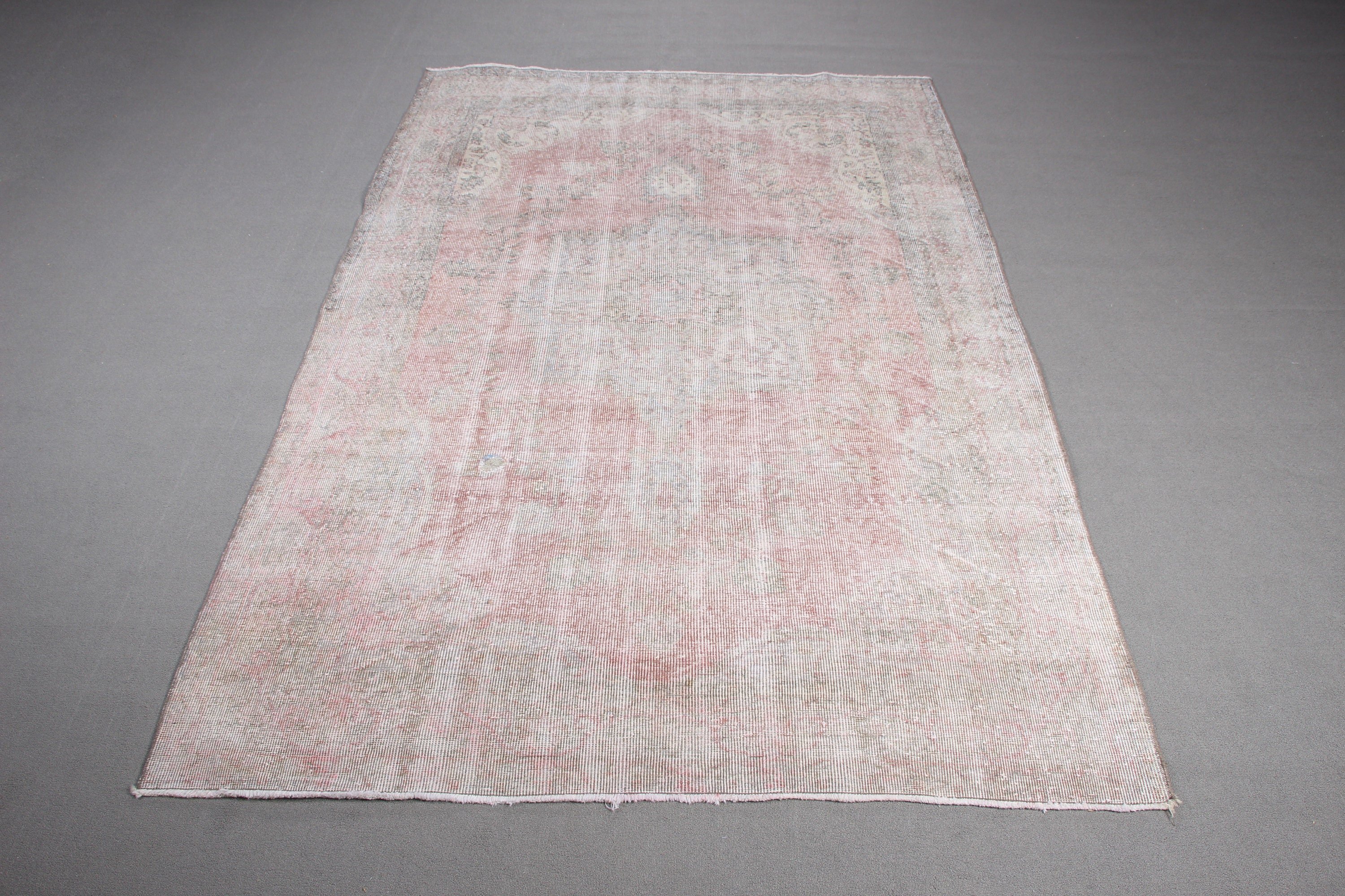 Salon Rug, 6x9 ft Large Rug, Flatweave Rugs, Turkish Rugs, Moroccan Rug, Pink Bedroom Rugs, Vintage Rug, Handwoven Rugs, Large Vintage Rugs