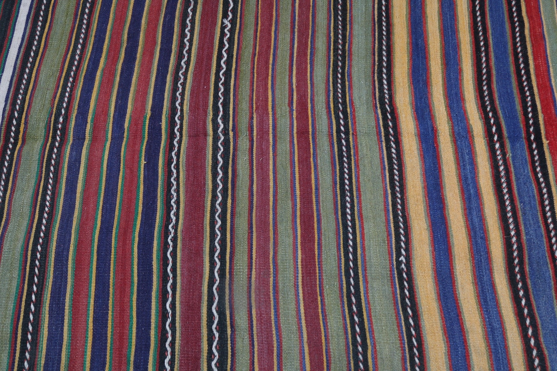 Açıklama Halısı, 4.4x12.1 ft Runner Halıları, Yün Halıları, Yeşil Boho Halıları, Türk Halıları, Uzun Yolluk Halıları, Kilim, Vintage Halı, Vintage Runner Halıları