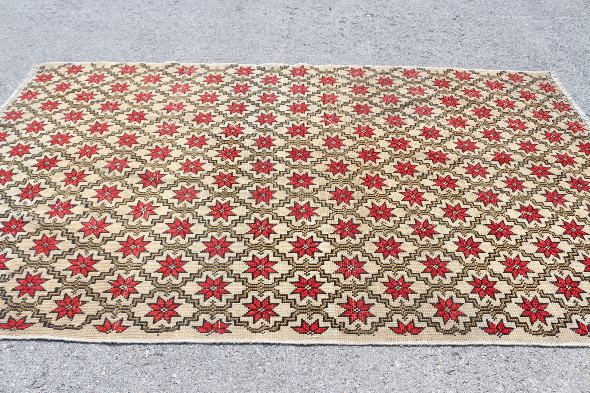 Bedroom Rugs, Vintage Rug, 5.5x9.1 ft Large Rugs, Red Antique Rug, Oushak Rug, Turkish Rug, Dining Room Rugs, Cute Rug, Kitchen Rug