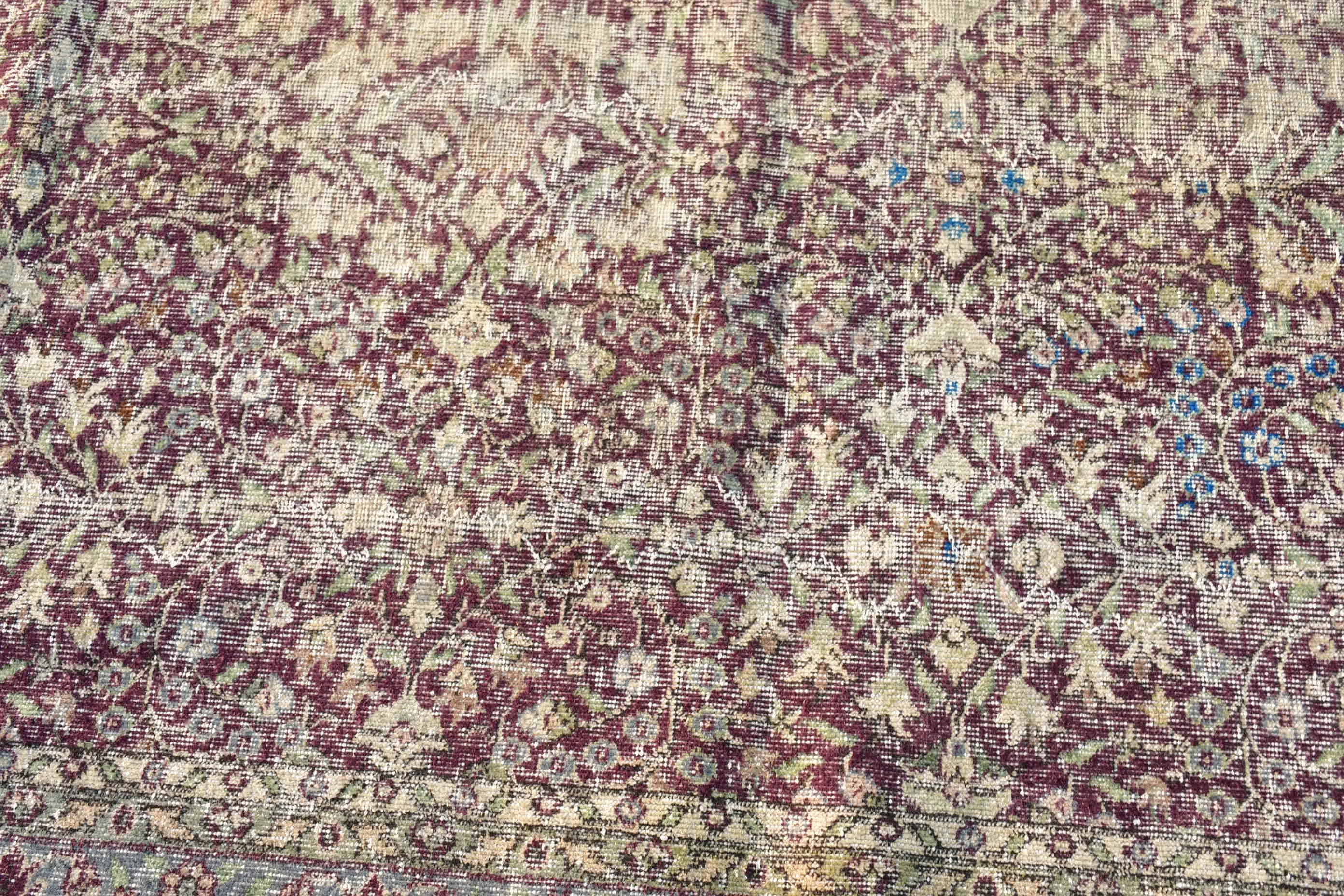 Koridor Halısı, Vintage Halı, Koridor Halıları, Türk Halıları, Yatak Odası Halısı, Oryantal Halı, 3.8x9.9 ft Runner Halısı, Mor Ev Dekor Halıları