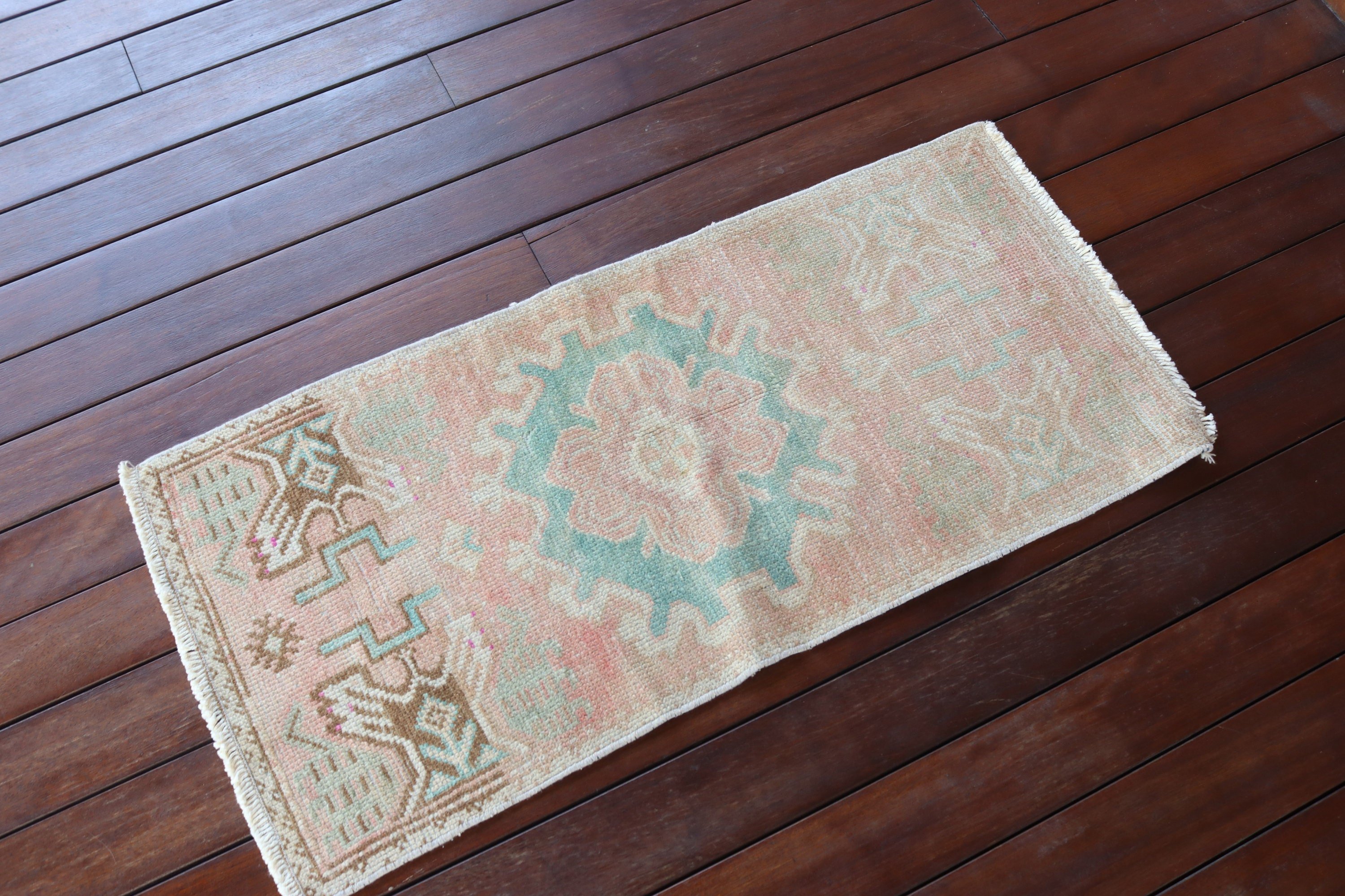 Vintage Rug, Boho Rug, Modern Rug, Turkish Rugs, Beige Cool Rug, Floor Rugs, Bathroom Rug, Nursery Rug, Rugs for Bath, 1.5x3 ft Small Rugs