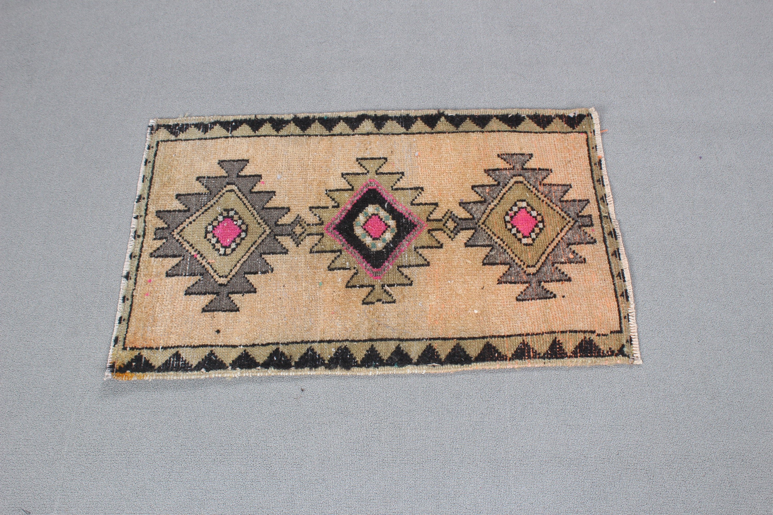 Exotic Rug, Door Mat Rug, Wall Hanging Rugs, Oushak Rugs, Vintage Rug, Bronze Oushak Rugs, 1.7x2.8 ft Small Rug, Boho Rugs, Turkish Rug