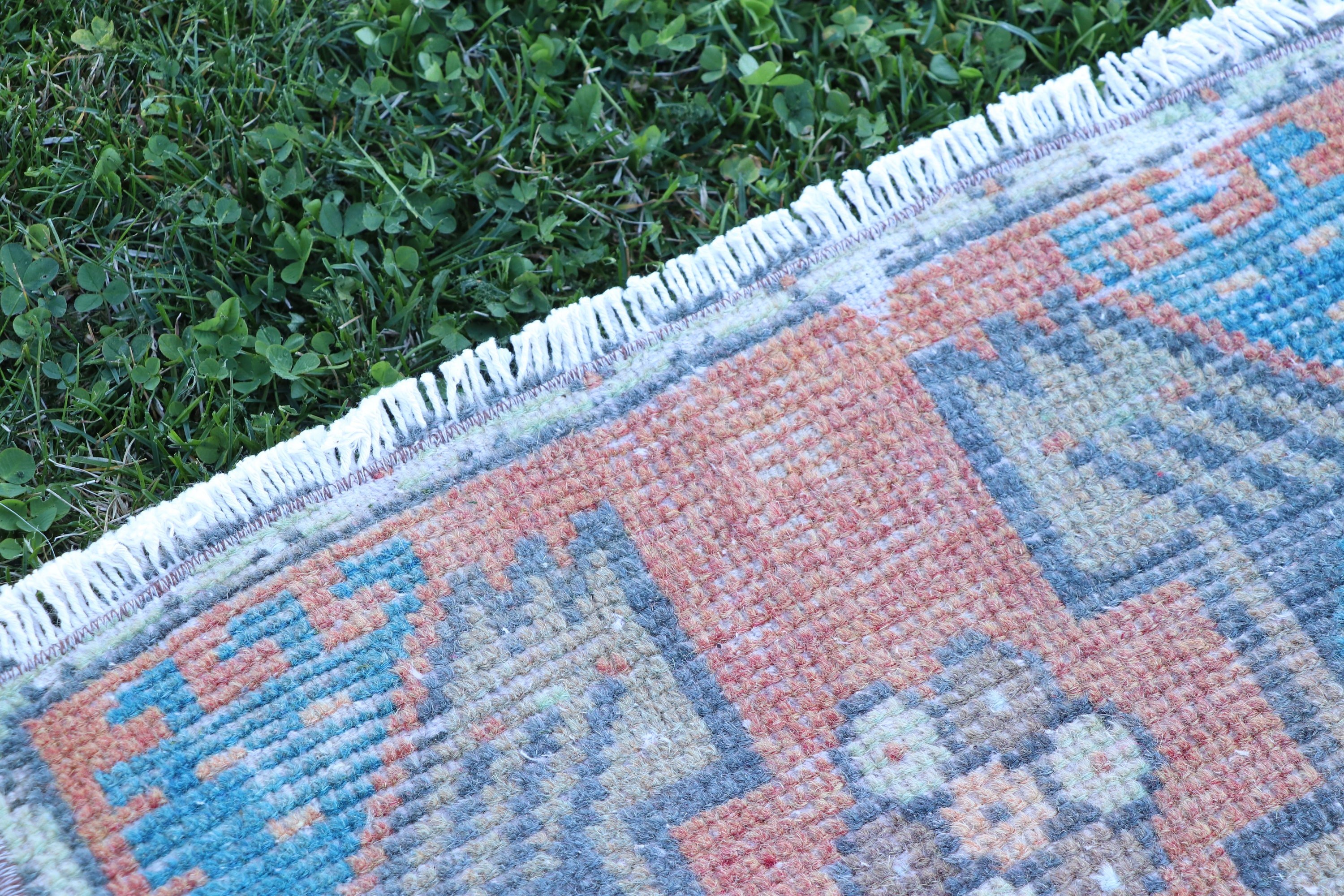 1.5x3 ft Small Rugs, Turkish Rug, Floor Rugs, Car Mat Rugs, Orange Kitchen Rug, Vintage Rugs, Flatweave Rug, Modern Rug, Small Vintage Rug