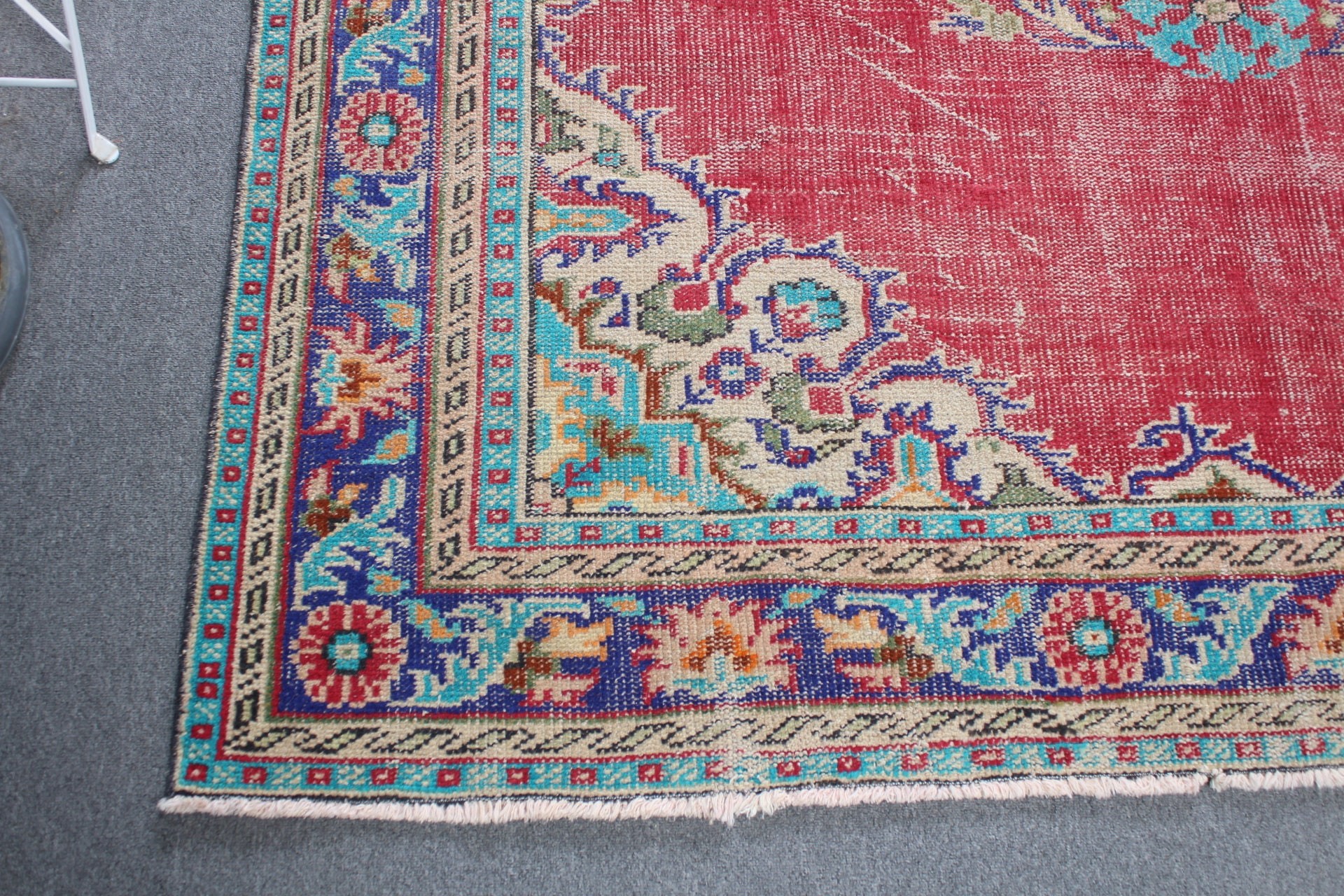 Bedroom Rugs, Anatolian Rug, Art Rug, Living Room Rug, Red Home Decor Rug, 6.9x9.9 ft Large Rugs, Vintage Rug, Turkish Rug, Dining Room Rug