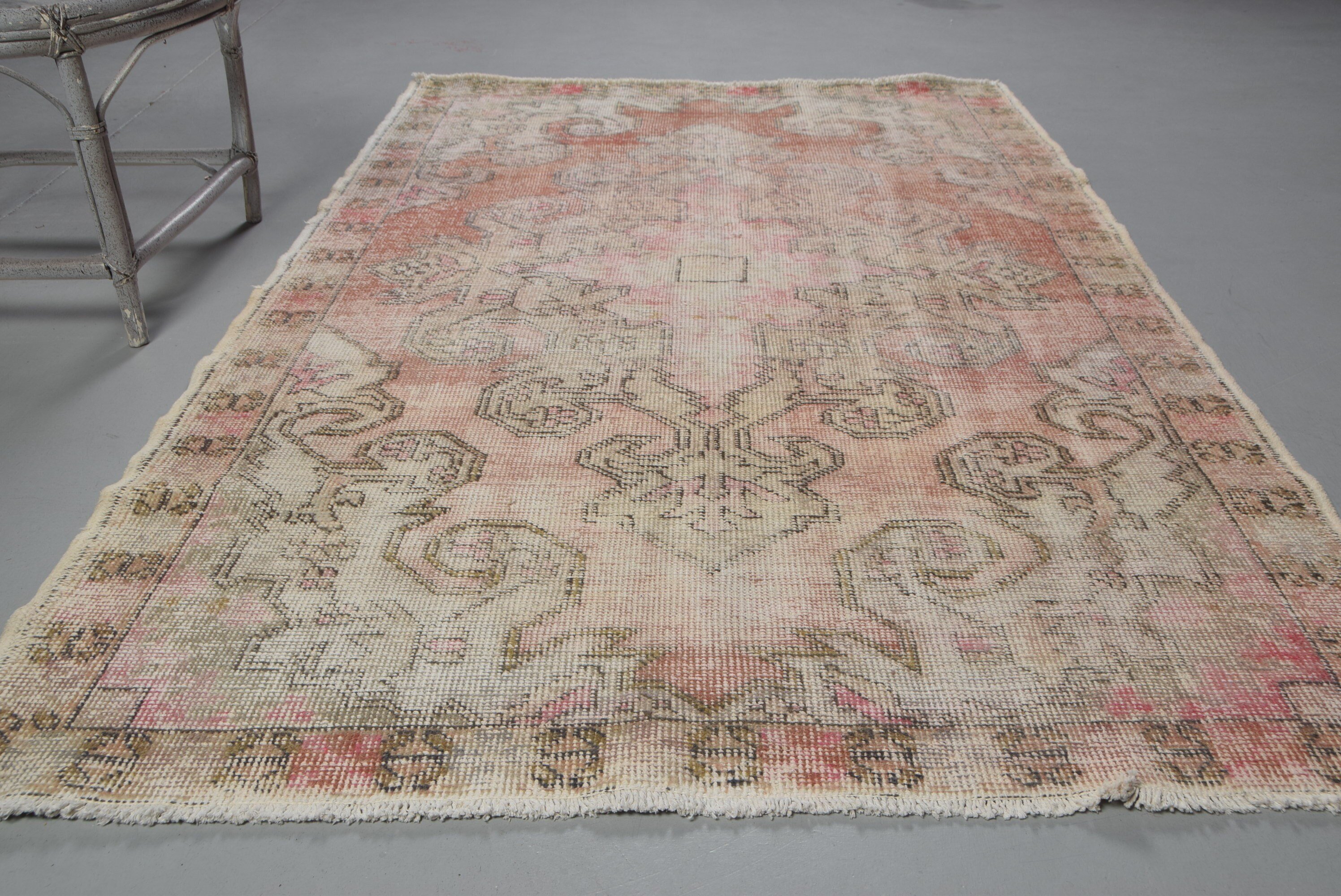 Red Moroccan Rugs, Wool Rug, Vintage Rug, Turkish Rug, Rugs for Dining Room, Kitchen Rug, 4.5x7 ft Area Rugs, Nursery Rugs