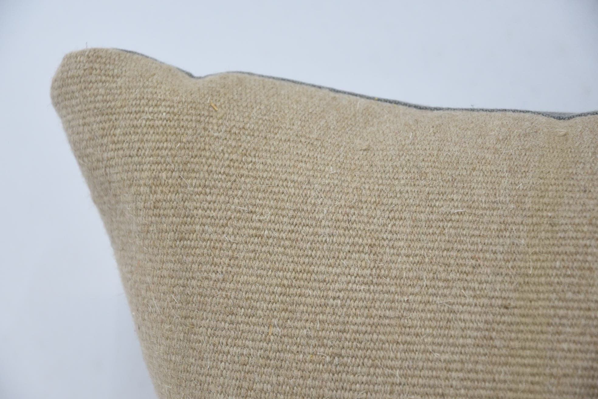 Throw Kilim Pillow, Kilim Cushion Sham, 16"x24" Brown Cushion, Vintage Kilim Pillow, One Of A Kind Pillow Sham
