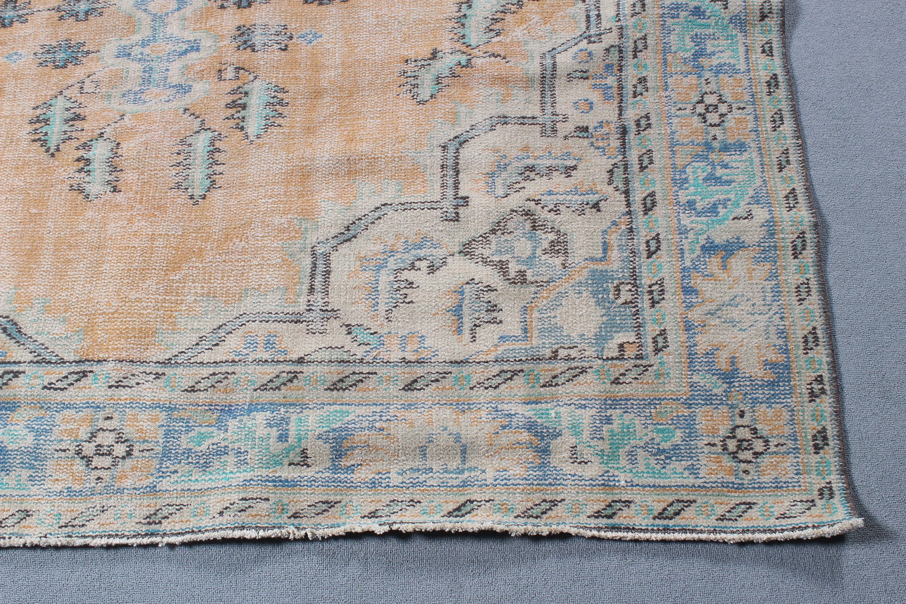 Vintage Rugs, Large Oushak Rugs, Floor Rug, 6.5x9.7 ft Large Rug, Antique Rugs, Orange Luxury Rugs, Turkish Rug, Bedroom Rugs, Modern Rugs