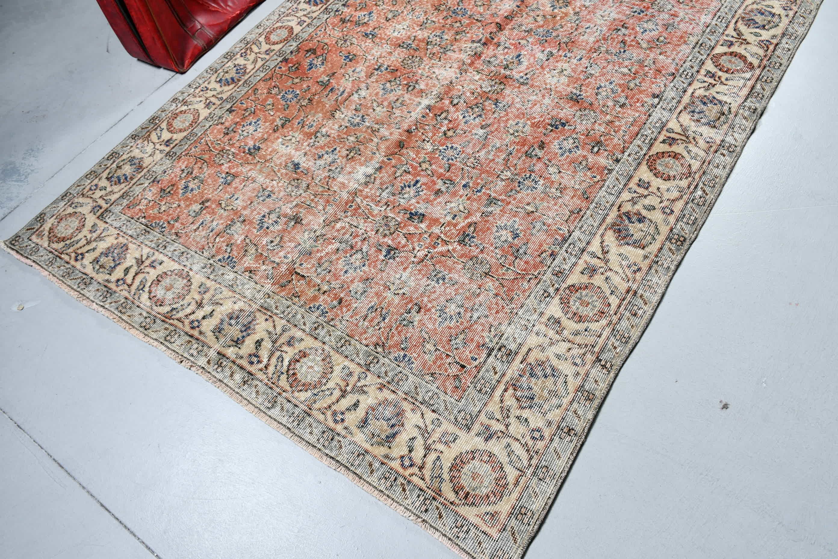 Mutfak Halısı, Türk Halısı, Oturma Odası Halısı, Yün Halısı, Ofis Halısı, 5.1x8.9 ft Büyük Halı, Pembe Mutfak Halısı, Vintage Halı, Yemek Odası Halısı