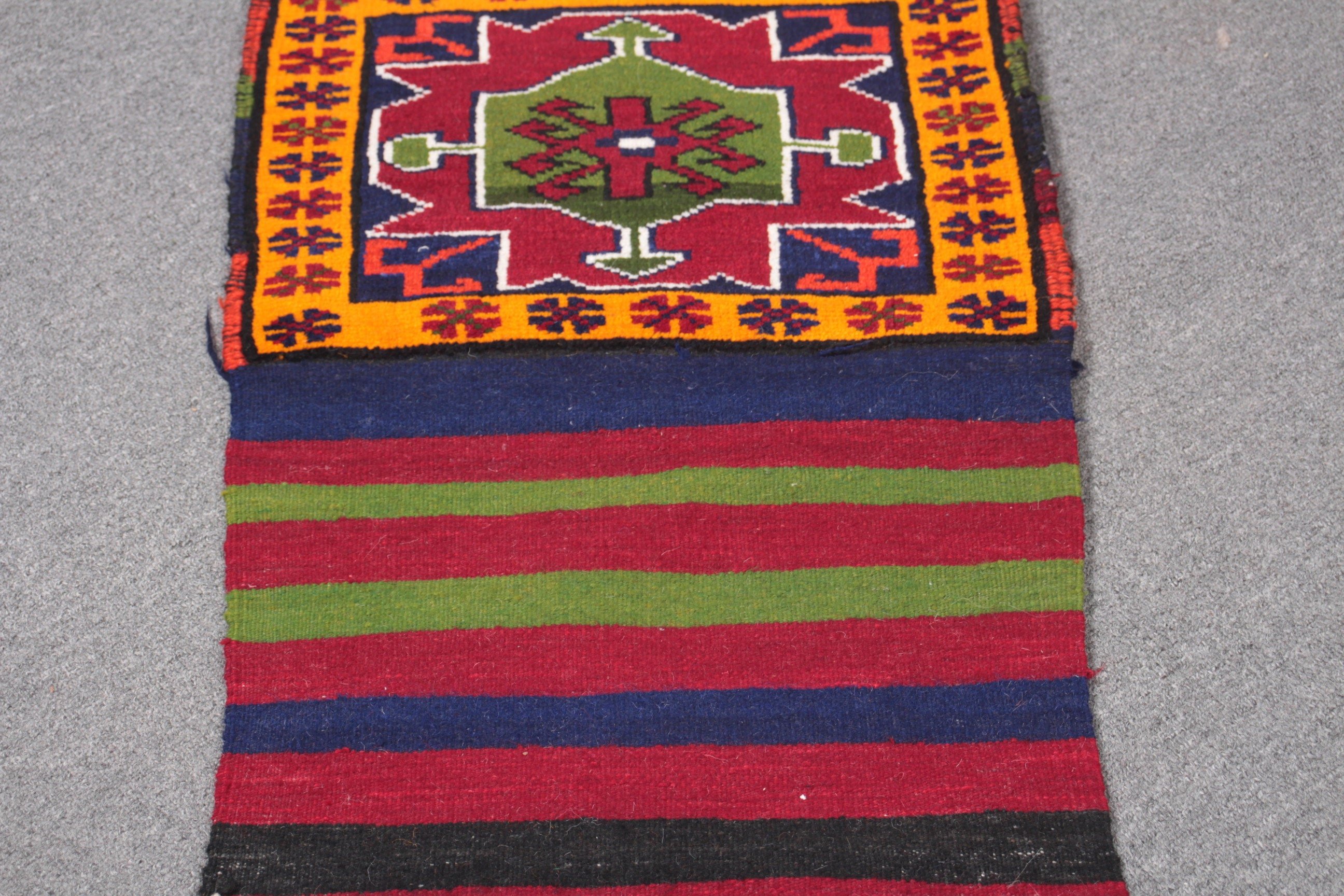 Kırmızı Fas Halıları, Havalı Halı, Vintage Halı, Kilim, Beni Ourain Yolluk Halıları, 1.5x6.8 ft Yolluk Halıları, Mutfak Halısı, Türk Halıları, Yün Halı