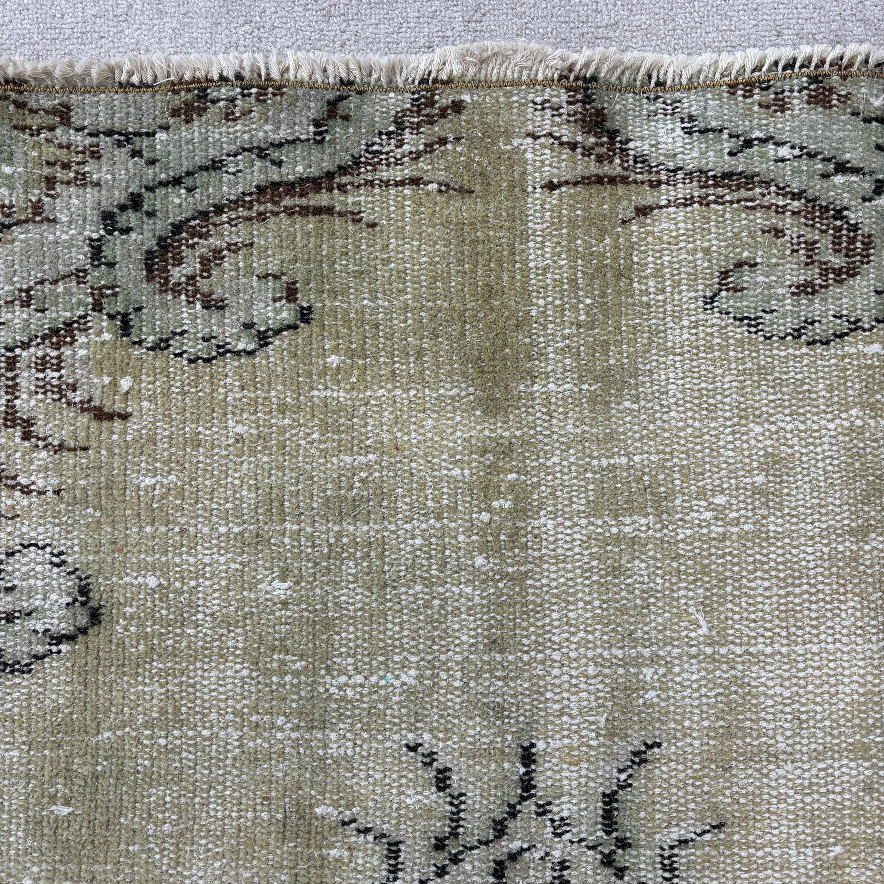 Vintage Halı, 4x7,4 ft Alan Halıları, Türk Halıları, Boho Bölge Halıları, Modern Halı, Kabile Halısı, Çocuk Odası Halıları, Yer Halıları, Yeşil Antika Halı