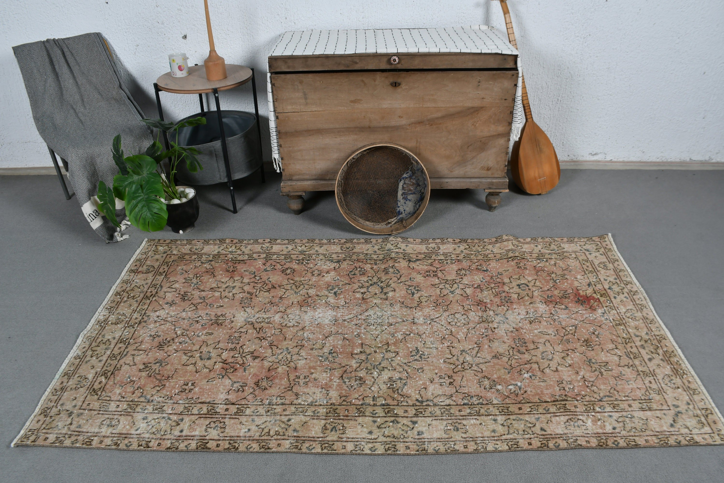 Pembe Yün Halılar, Antika Halı, Çocuk Halısı, Aztek Halıları, Oryantal Halı, İç Mekan Halıları, Vintage Halı, 3,6x6,7 ft Alan Halısı, Türk Halısı