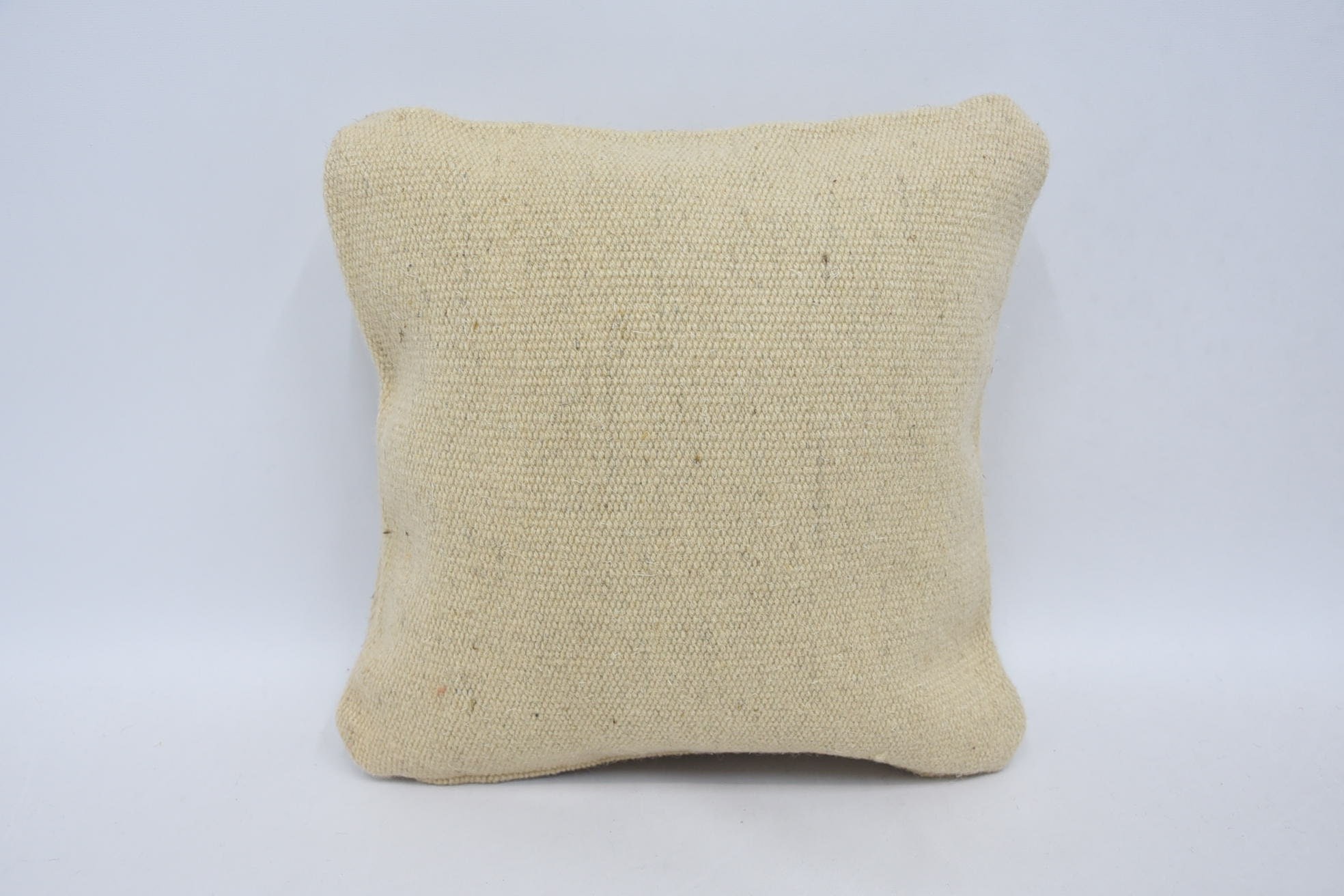 12"x12" Beige Pillow Case, Pillow for Sofa, Vintage Kilim Pillow, Gift Pillow, Outdoor Bolster Pillow