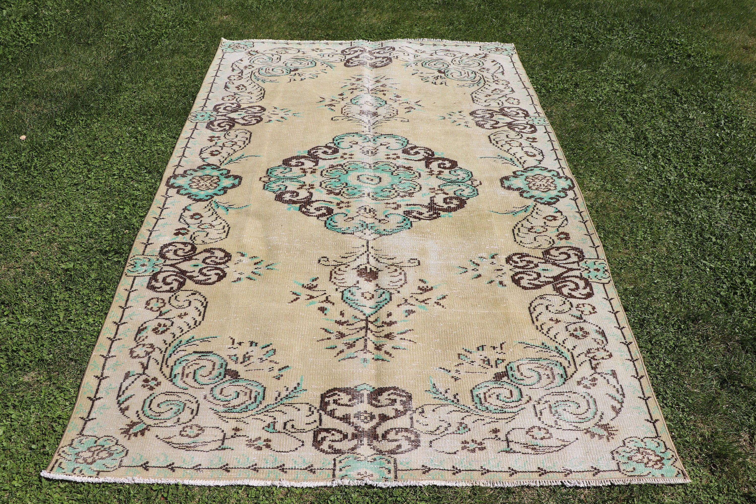 Luxury Rugs, Vintage Rug, Neutral Rugs, 4.8x7.6 ft Area Rugs, Exotic Rugs, Turkish Rug, Indoor Rugs, Beige Antique Rug, Oushak Area Rugs