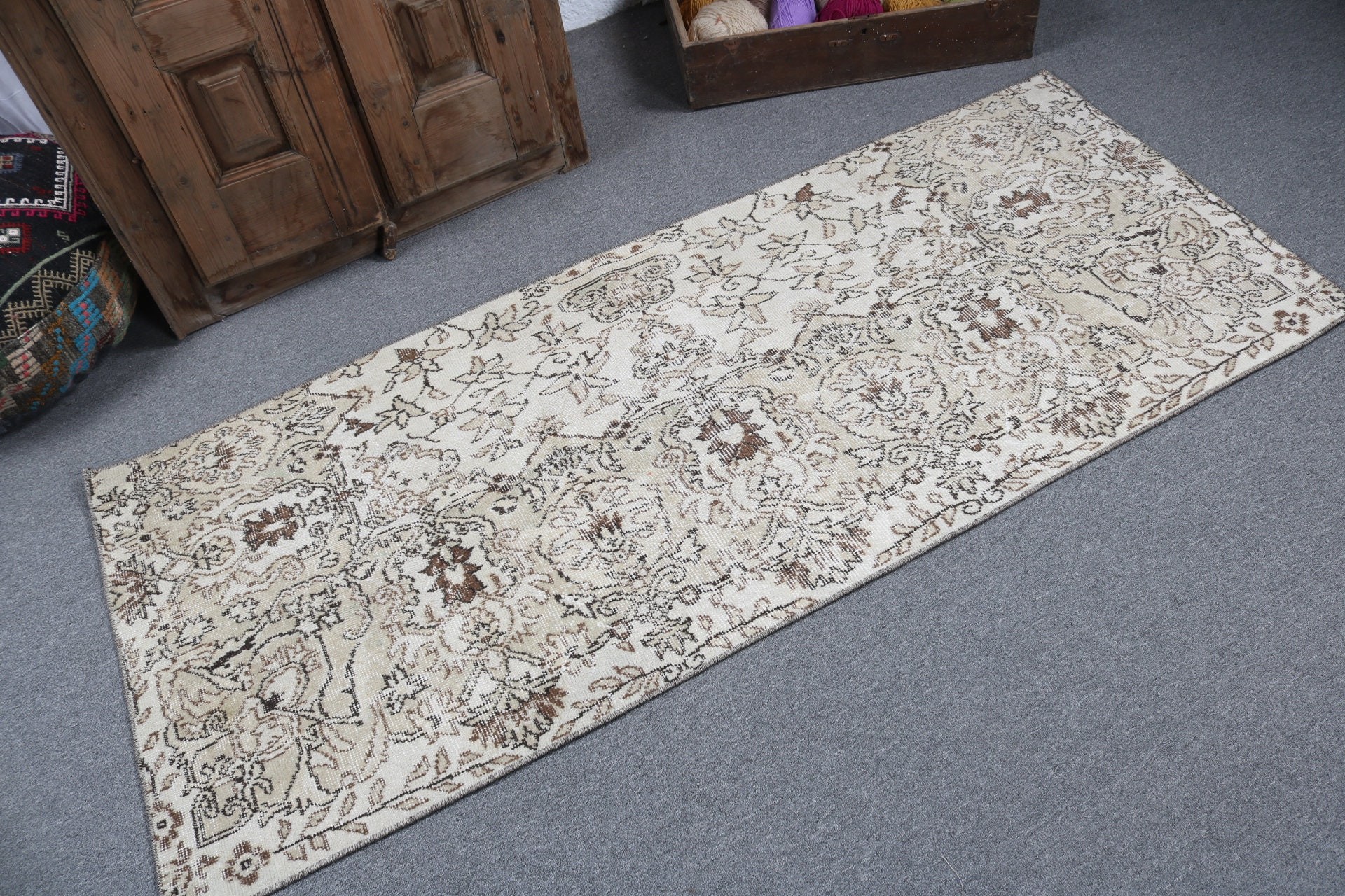 Vintage Halılar, Dekoratif Halılar, Nötr Halı, Çocuk Halıları, 2,7x6,5 ft Aksan Halıları, Türk Halısı, Anadolu Halıları, Bej Oryantal Halılar