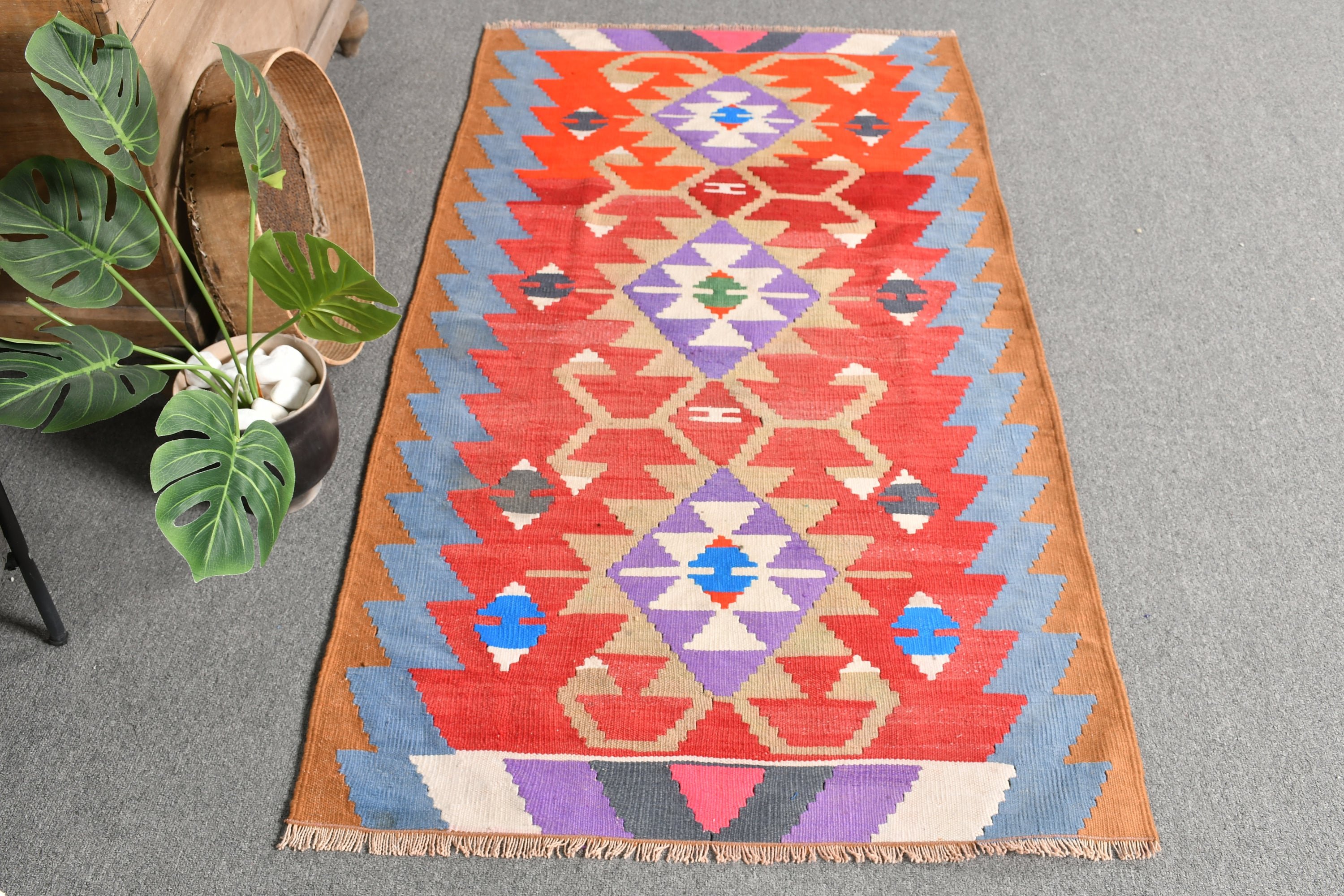 Anadolu Halısı, Kilim, Vintage Halı, Türk Halıları, Yatak Odası Halısı, Turuncu Mutfak Halıları, 2,8x5,4 ft Vurgu Halısı, Oryantal Halılar, Giriş Halıları