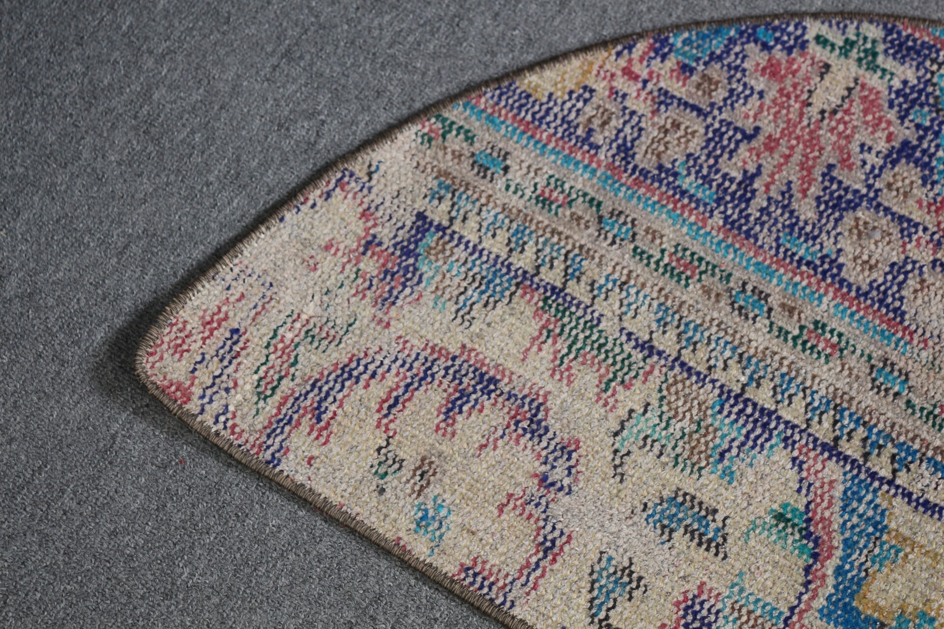 Wool Rugs, Nursery Rug, Vintage Rugs, Rugs for Car Mat, Turkish Rug, Door Mat Rug, 2.5x1.5 ft Small Rugs, Antique Rug, Blue Kitchen Rugs